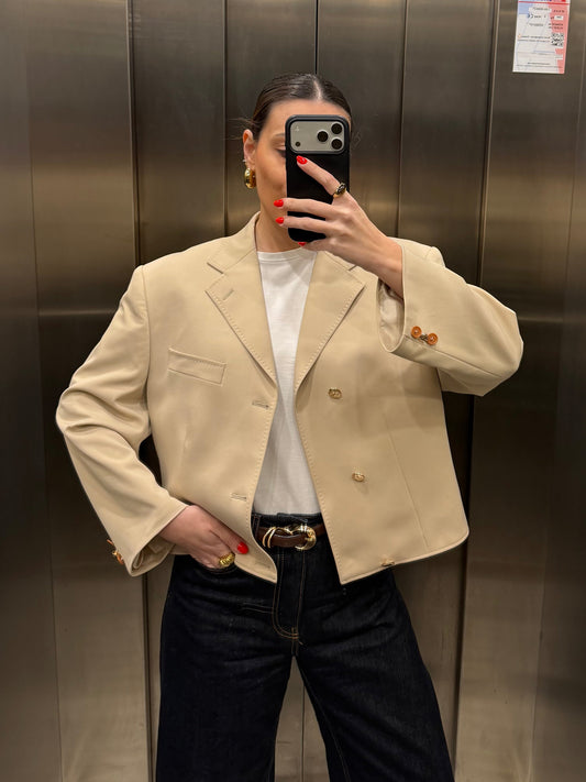 CROP GOLDEN BLAZER 018 vidalyestudio