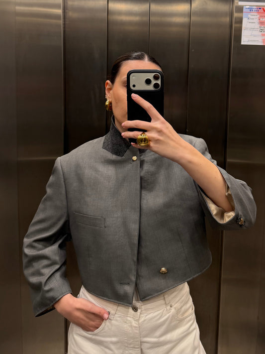 CROP GOLDEN BLAZER 057 vidalyestudio