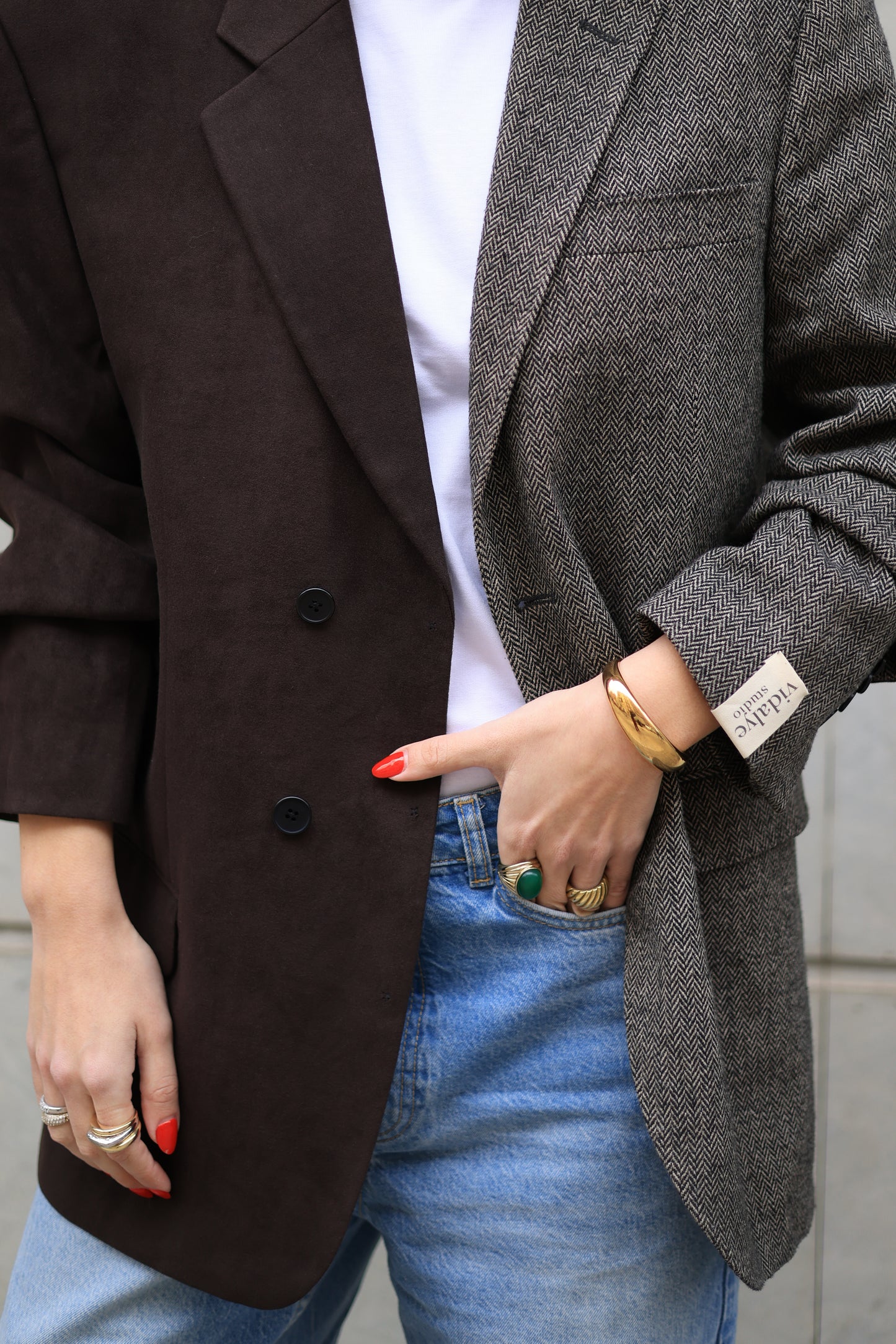 CONTRAST BLAZER 196