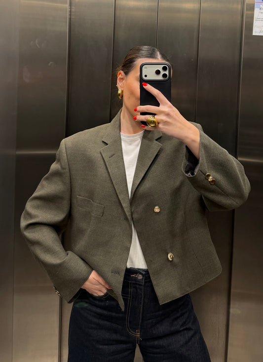 CROP GOLDEN BLAZER 020 vidalyestudio