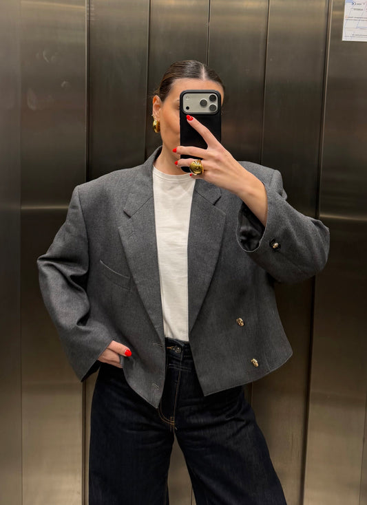 CROP GOLDEN BLAZER 021 vidalyestudio