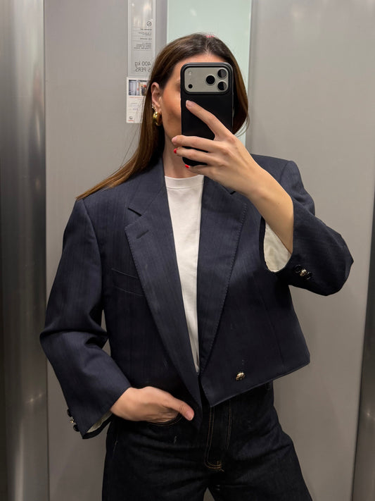 CROP GOLDEN BLAZER 035 vidalyestudio