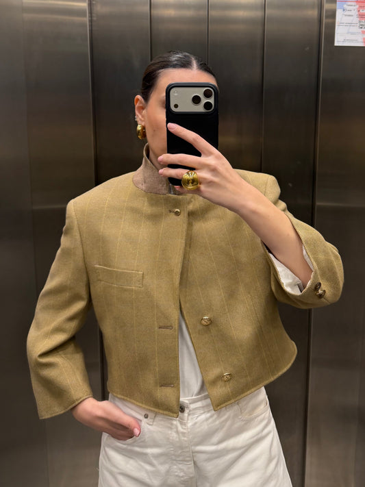 CROP GOLDEN BLAZER 053 vidalyestudio
