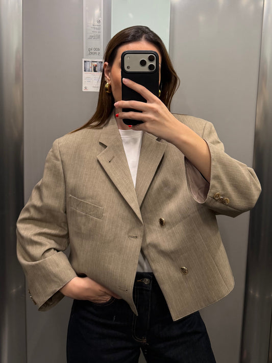 CROP GOLDEN BLAZER 036 vidalyestudio