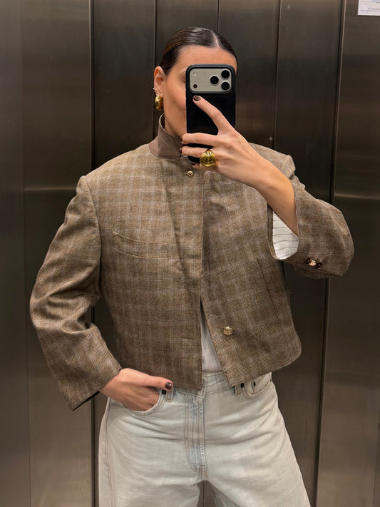 CROP GOLDEN BLAZER 044 vidalyestudio