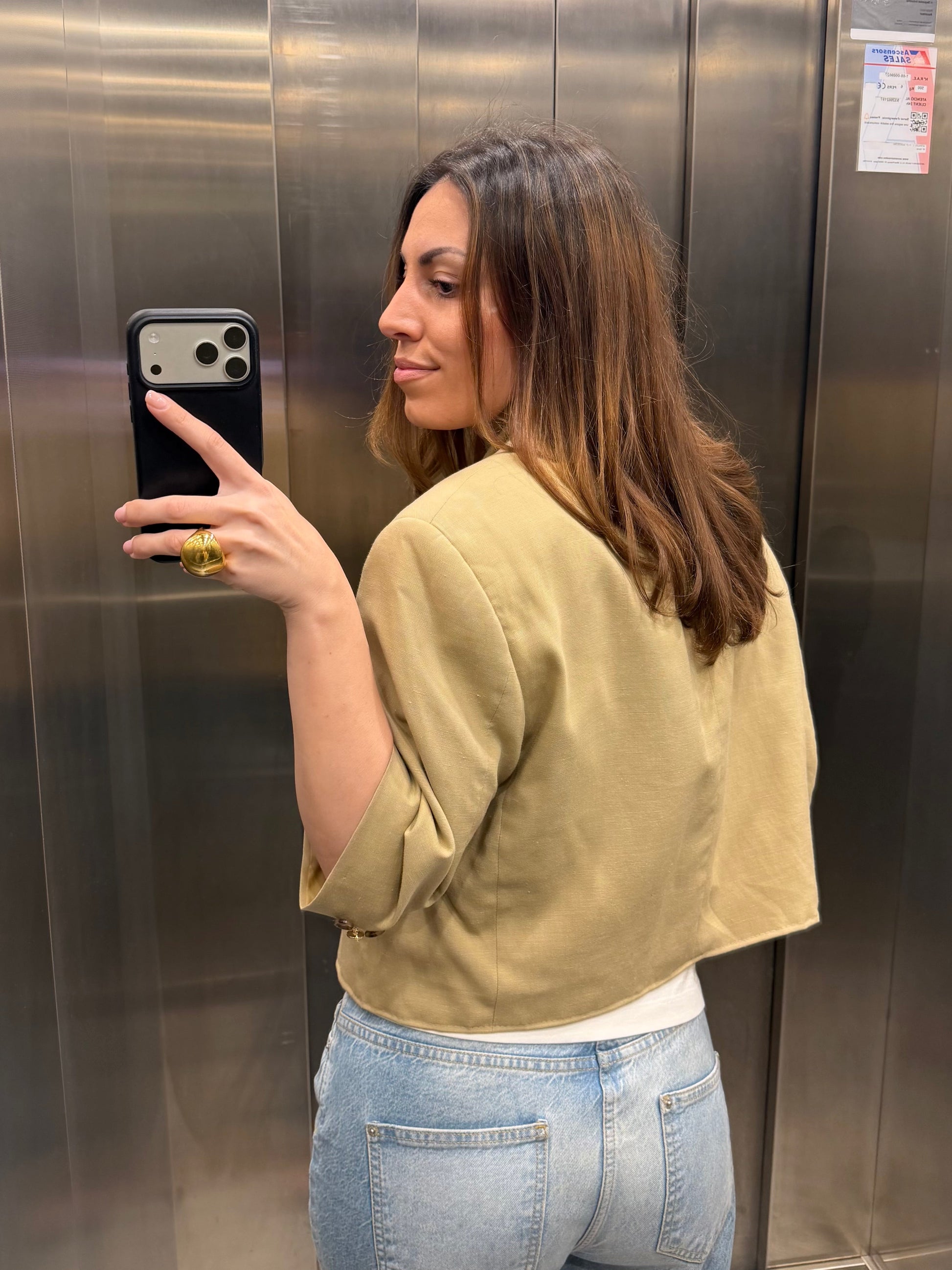 CROP GOLDEN BLAZER 059 vidalyestudio