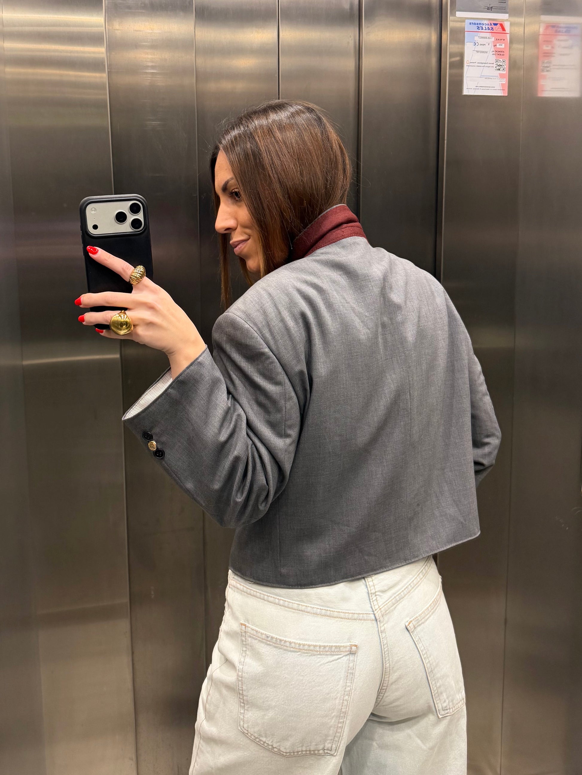 CROP GOLDEN BLAZER 030 vidalyestudio