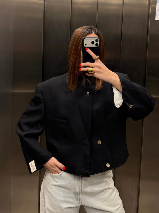 CROP GOLDEN BLAZER 025 vidalyestudio