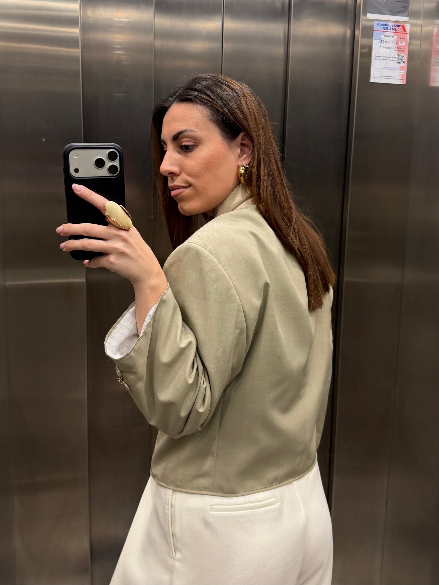 CROP GOLDEN BLAZER 067 vidalyestudio