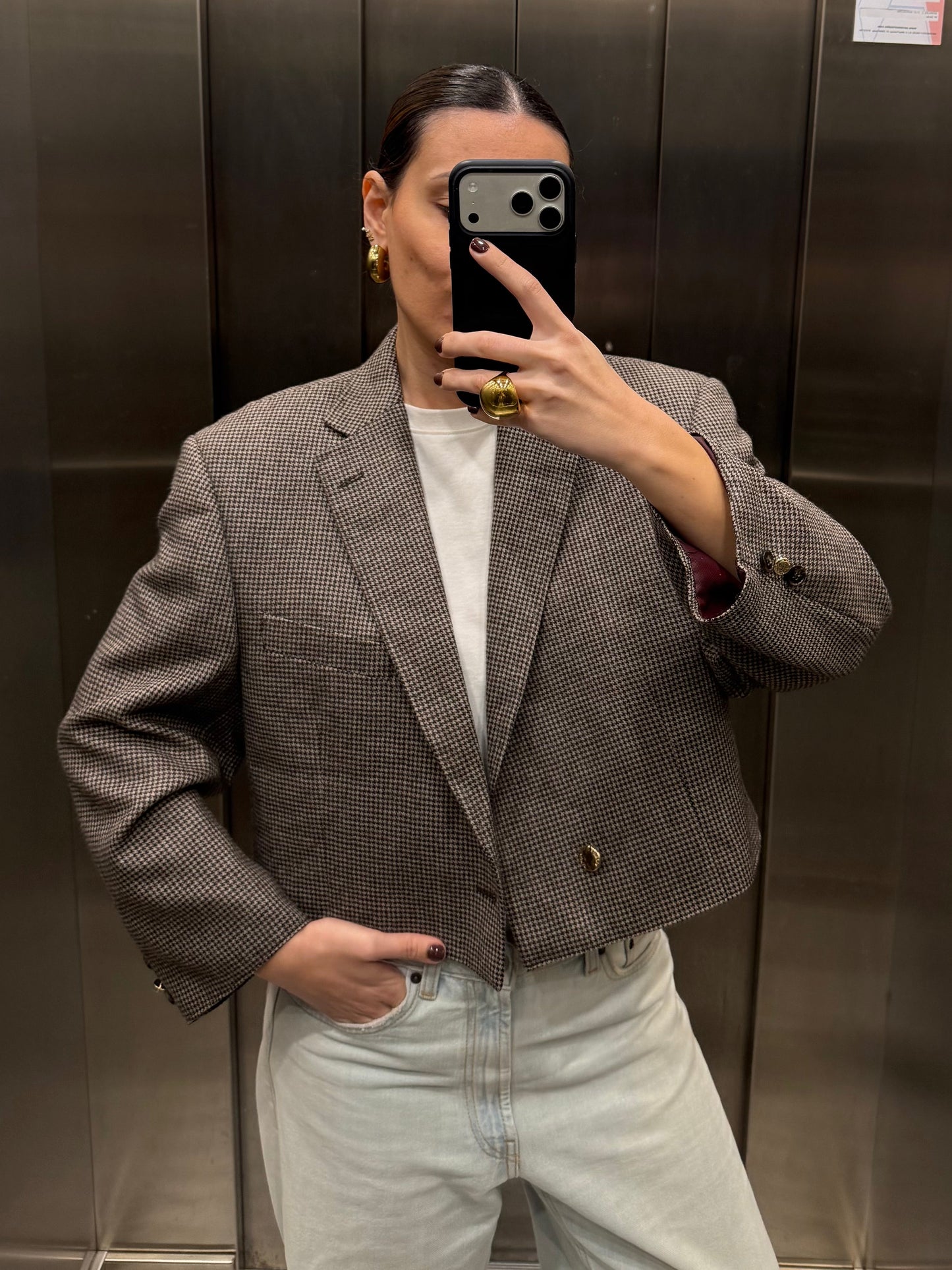 CROP GOLDEN BLAZER 046 vidalyestudio