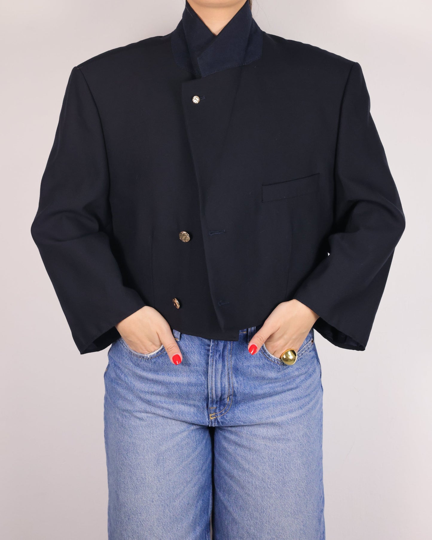 CROP GOLDEN BLAZER 2 vidalyestudio