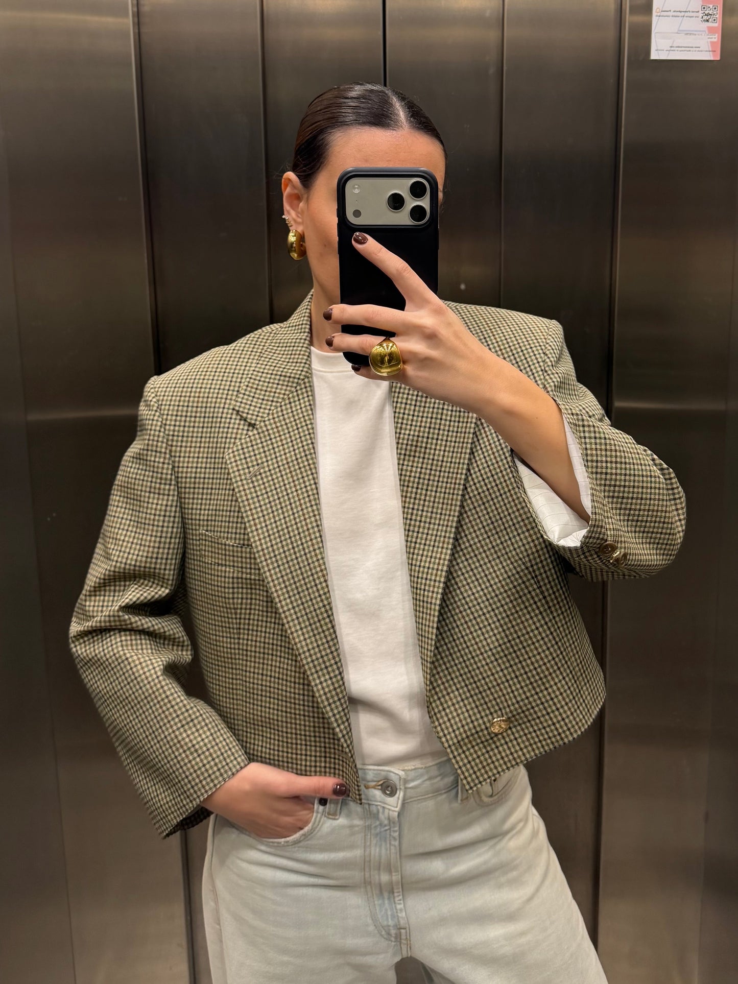 CROP GOLDEN BLAZER 043 vidalyestudio