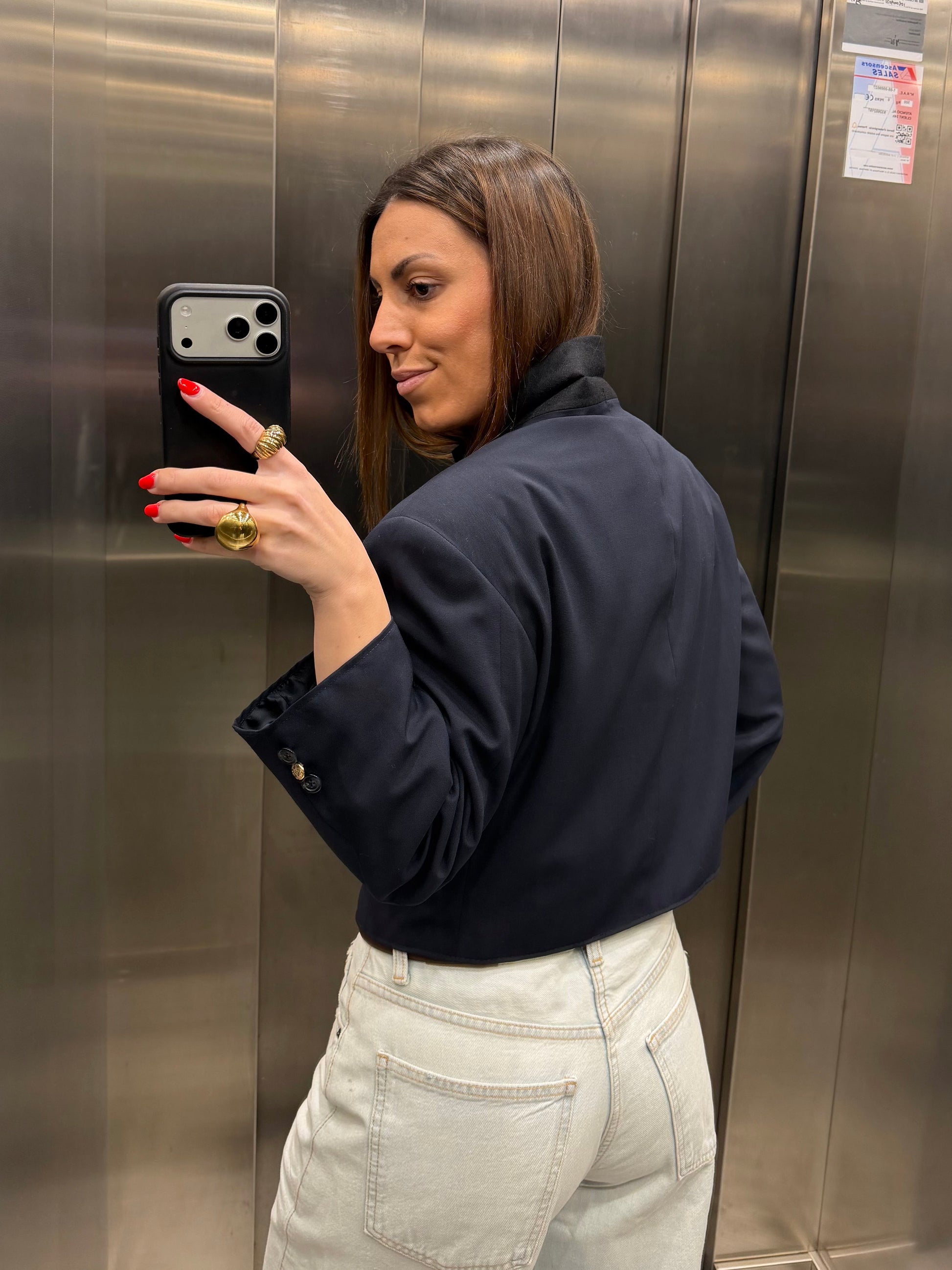 CROP GOLDEN BLAZER 033 vidalyestudio