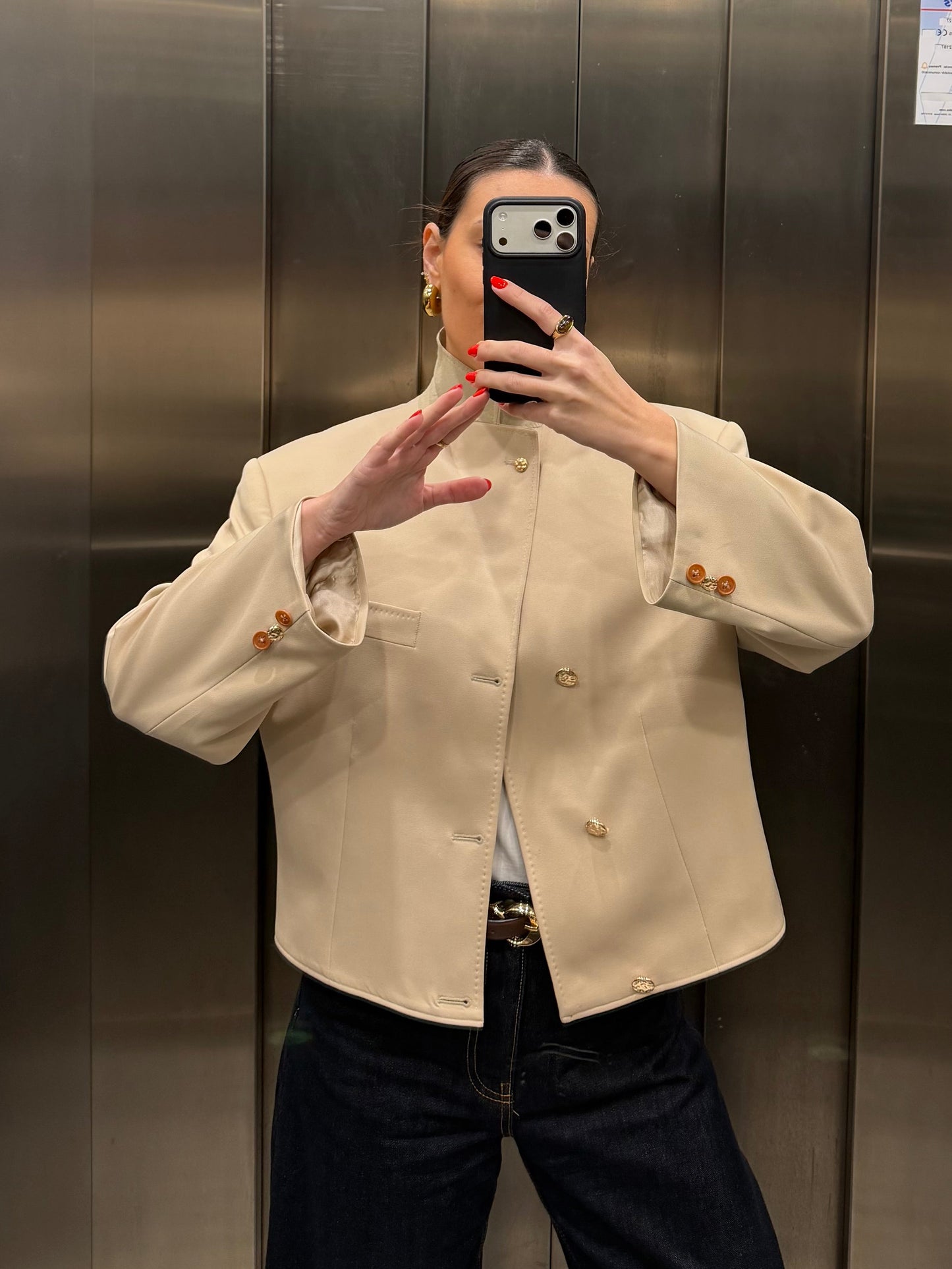 CROP GOLDEN BLAZER 018 vidalyestudio