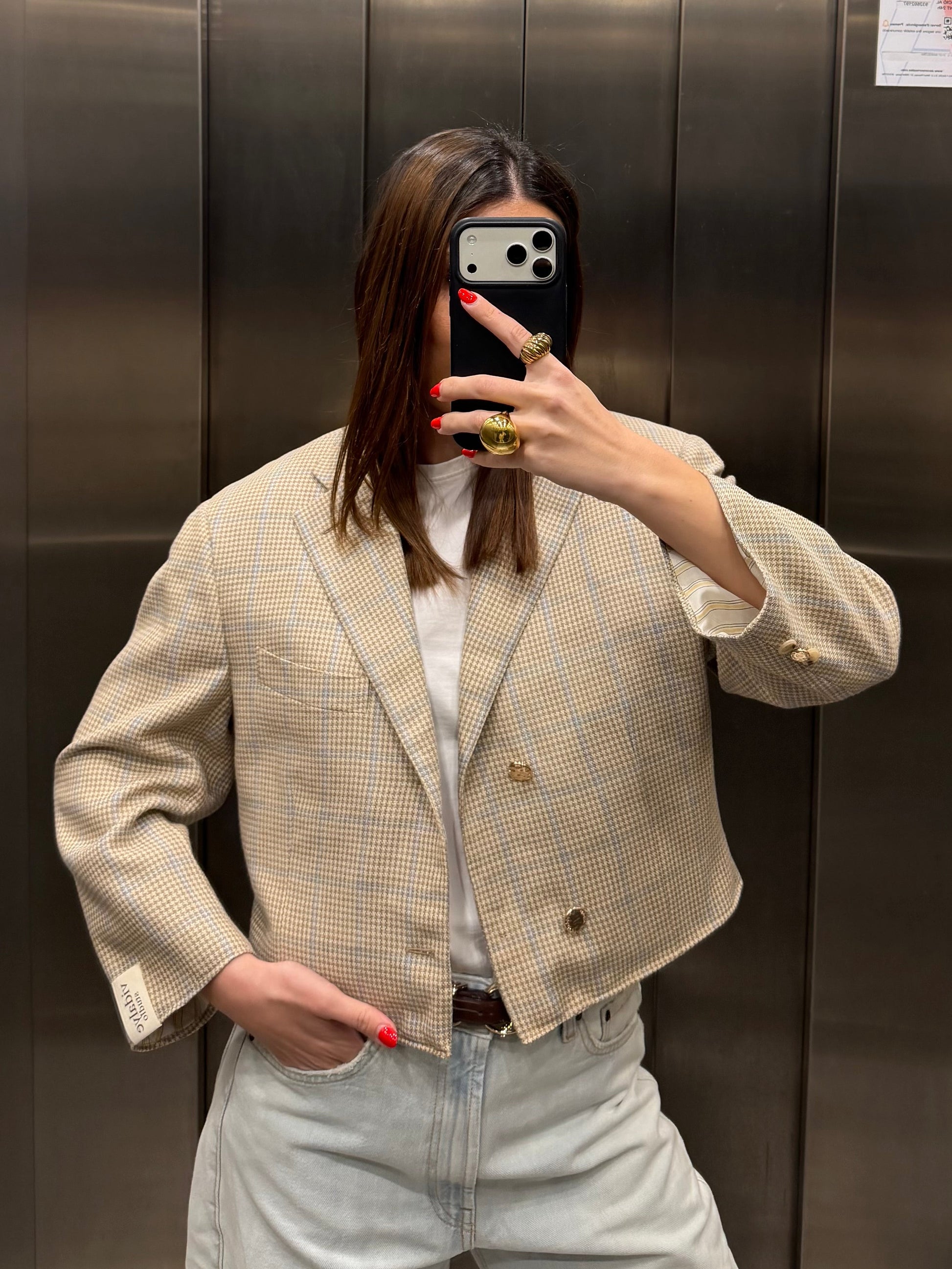 CROP GOLDEN BLAZER 031 vidalyestudio