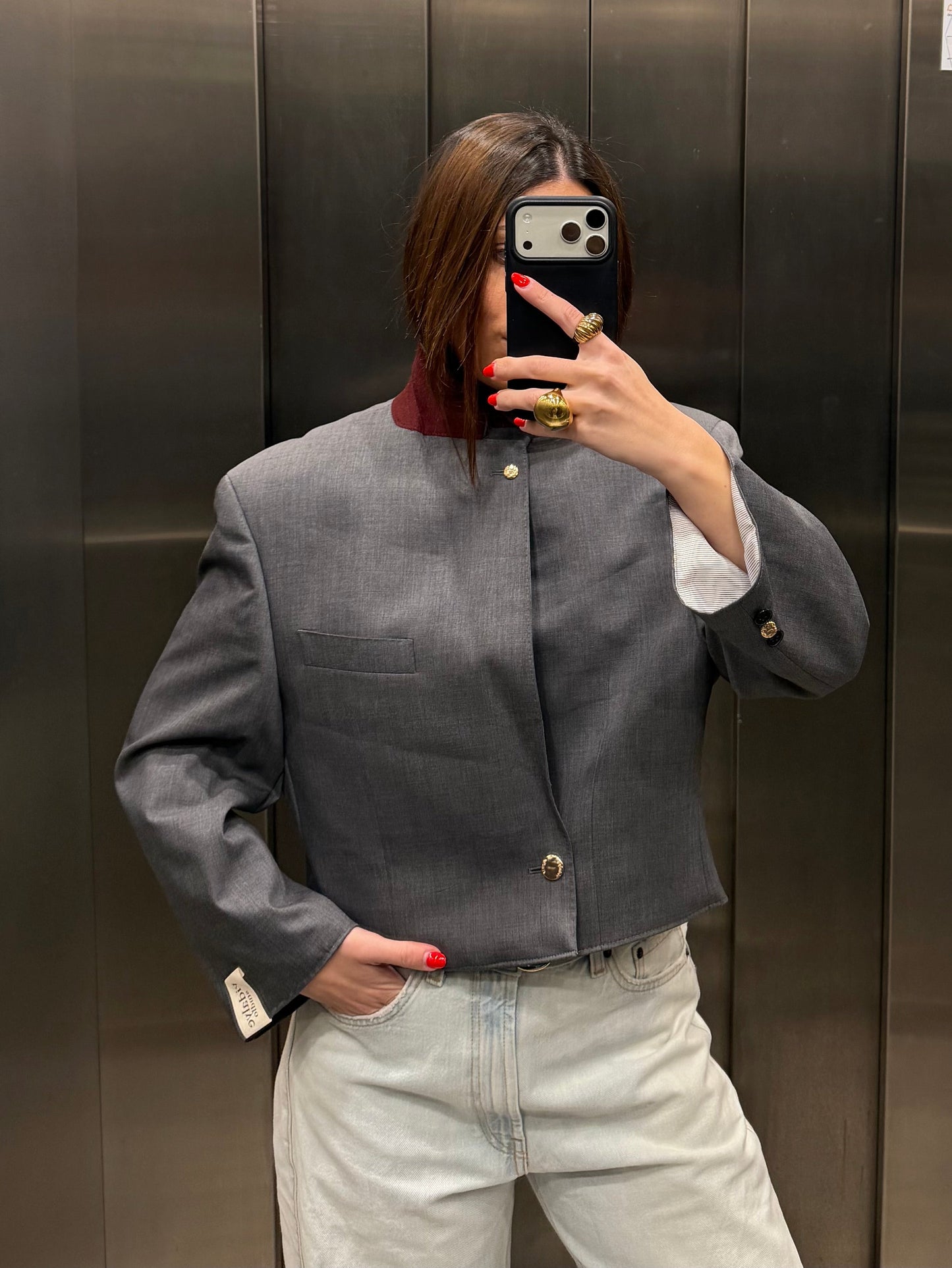 CROP GOLDEN BLAZER 030 vidalyestudio