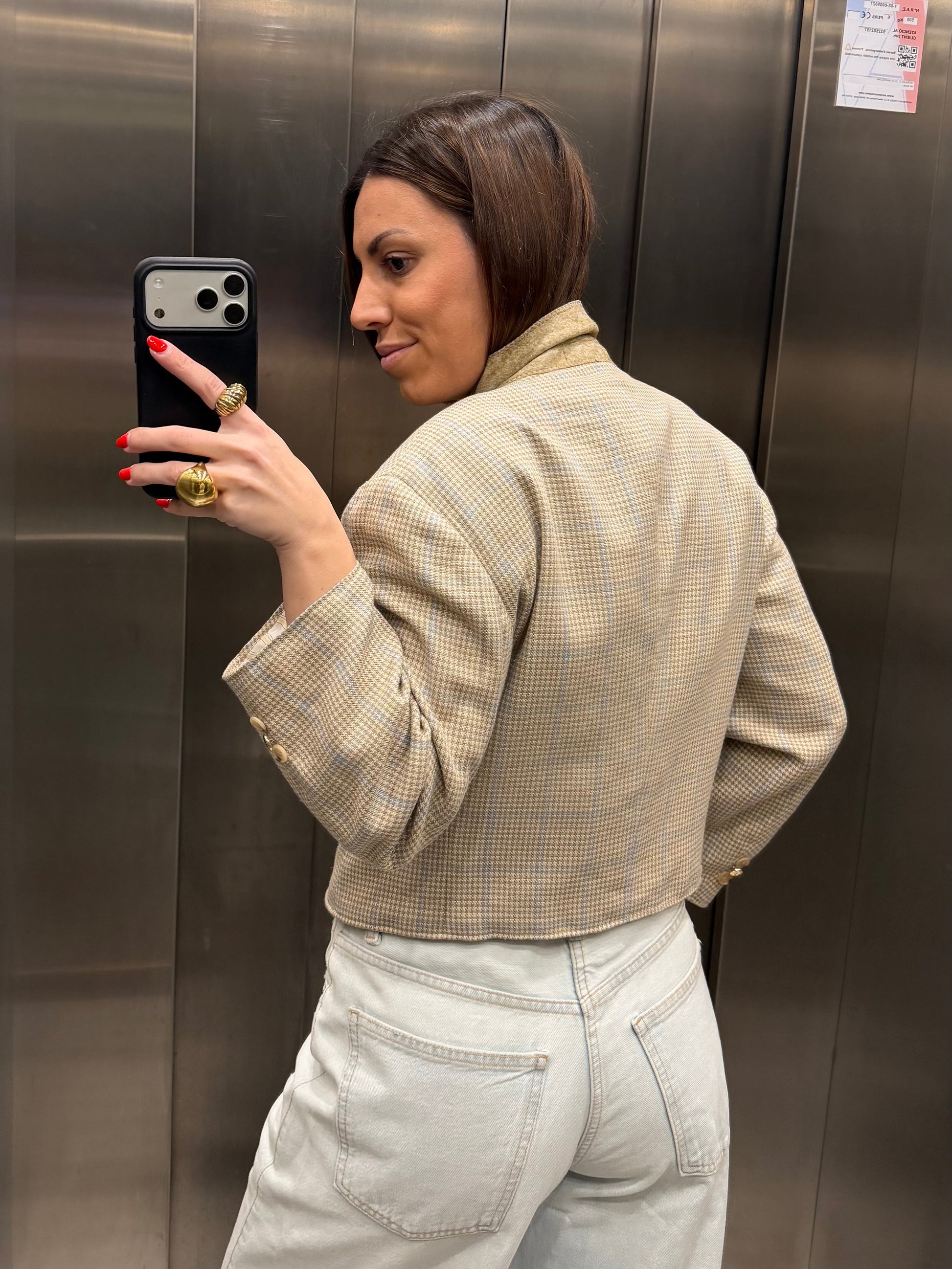 CROP GOLDEN BLAZER 031 vidalyestudio