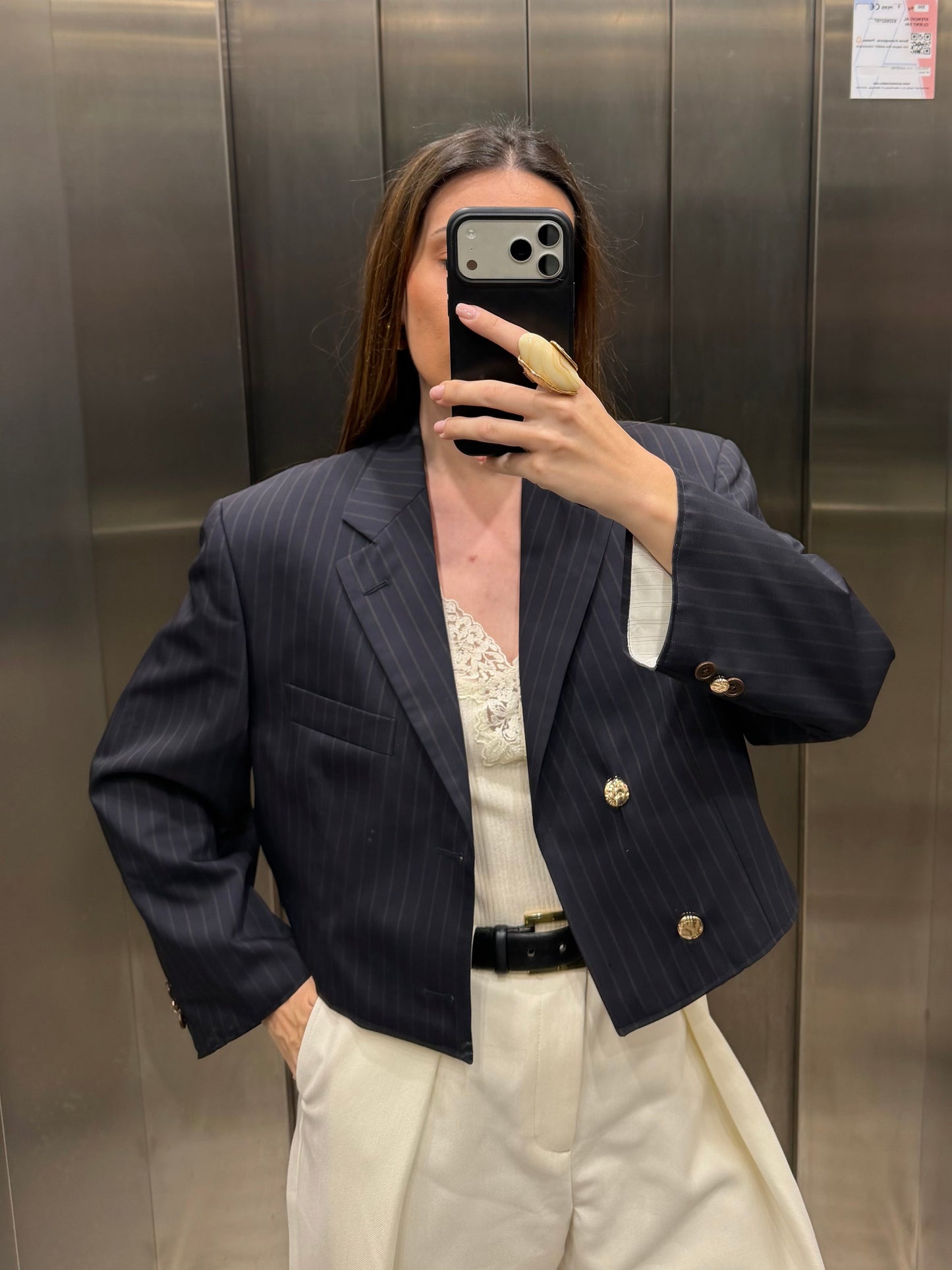 CROP GOLDEN BLAZER 065 vidalyestudio