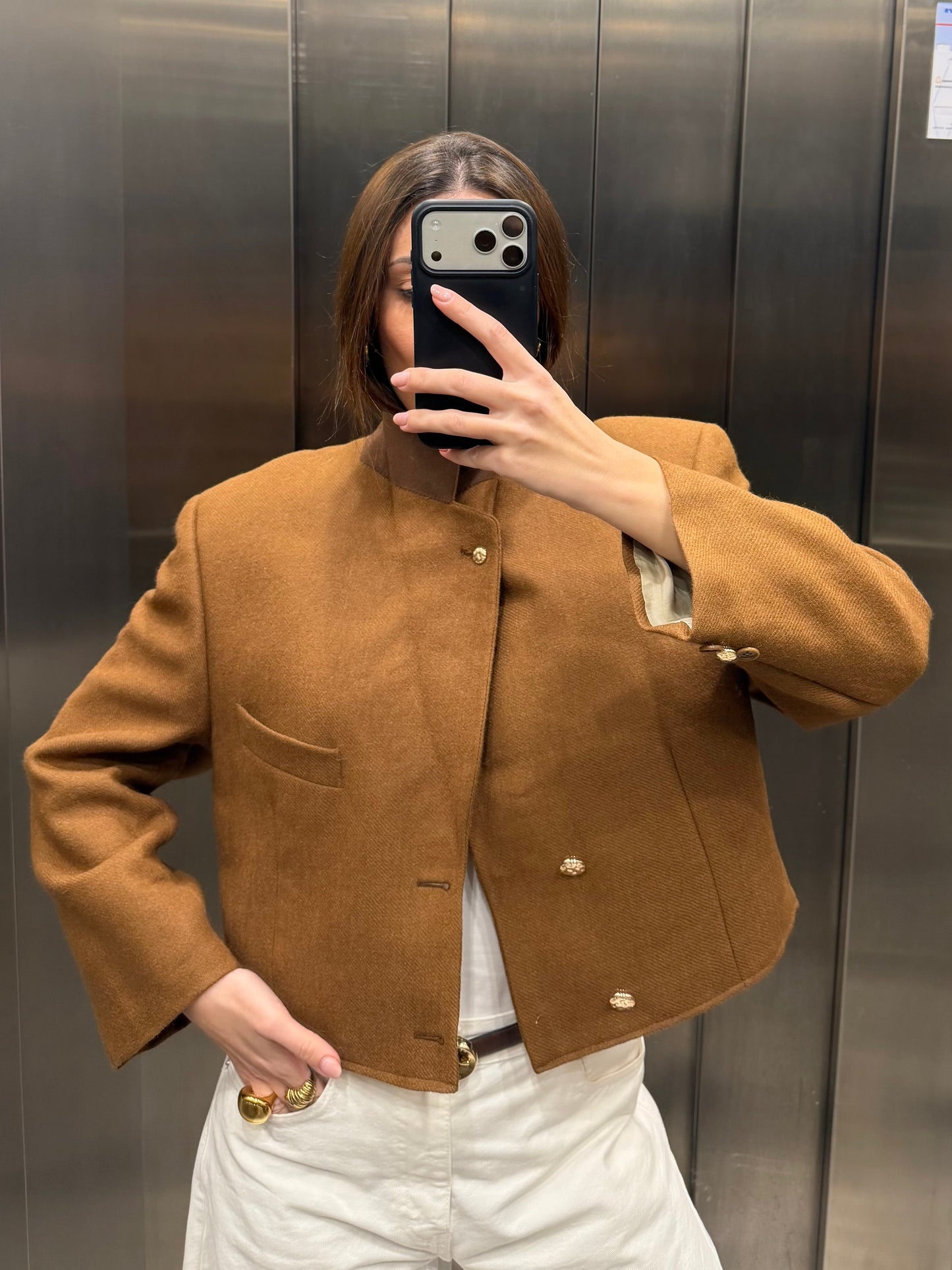 CROP GOLDEN BLAZER 006 vidalyestudio