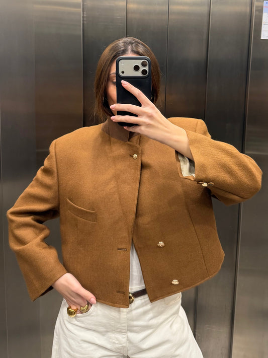 CROP GOLDEN BLAZER 006 vidalyestudio