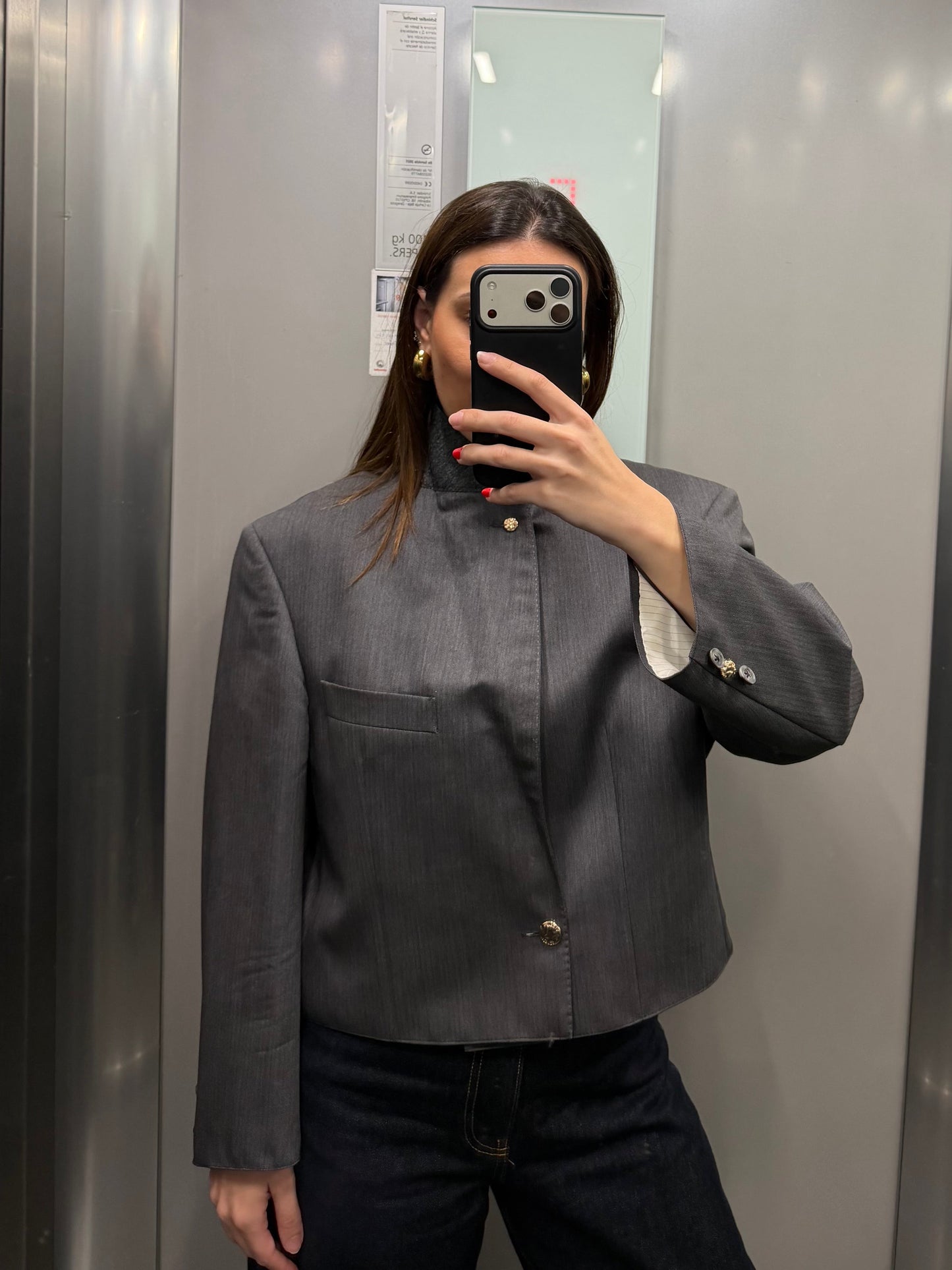 CROP GOLDEN BLAZER 041 vidalyestudio