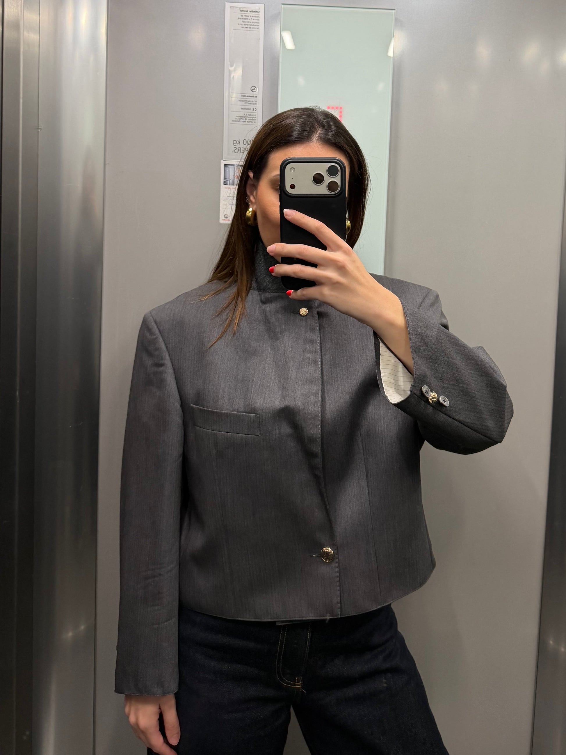 CROP GOLDEN BLAZER 041 vidalyestudio