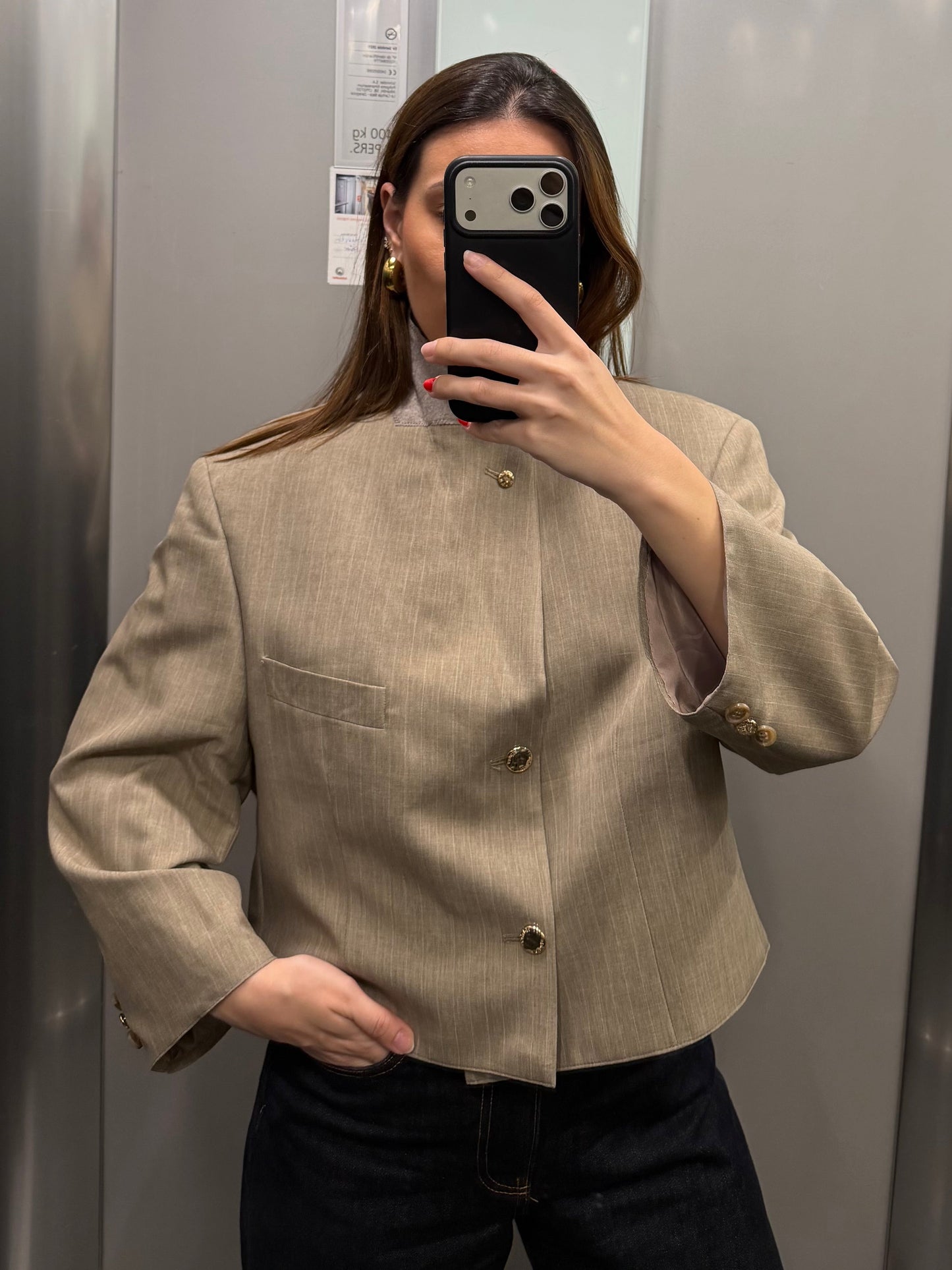 CROP GOLDEN BLAZER 036 vidalyestudio