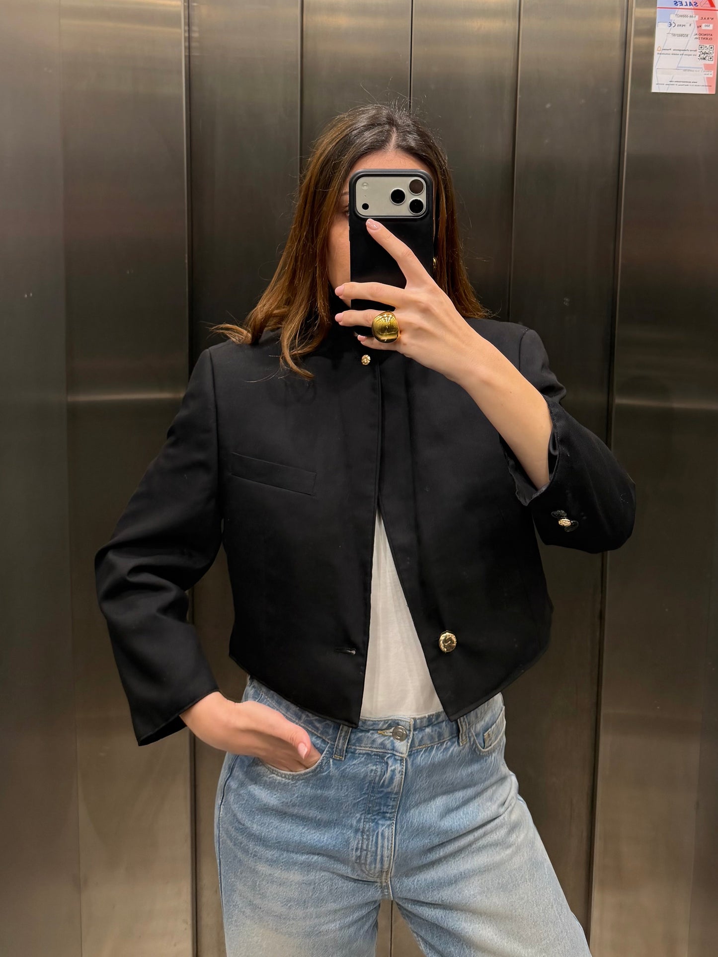 CROP GOLDEN BLAZER 061 vidalyestudio