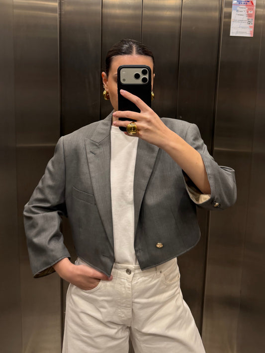 CROP GOLDEN BLAZER 057 vidalyestudio