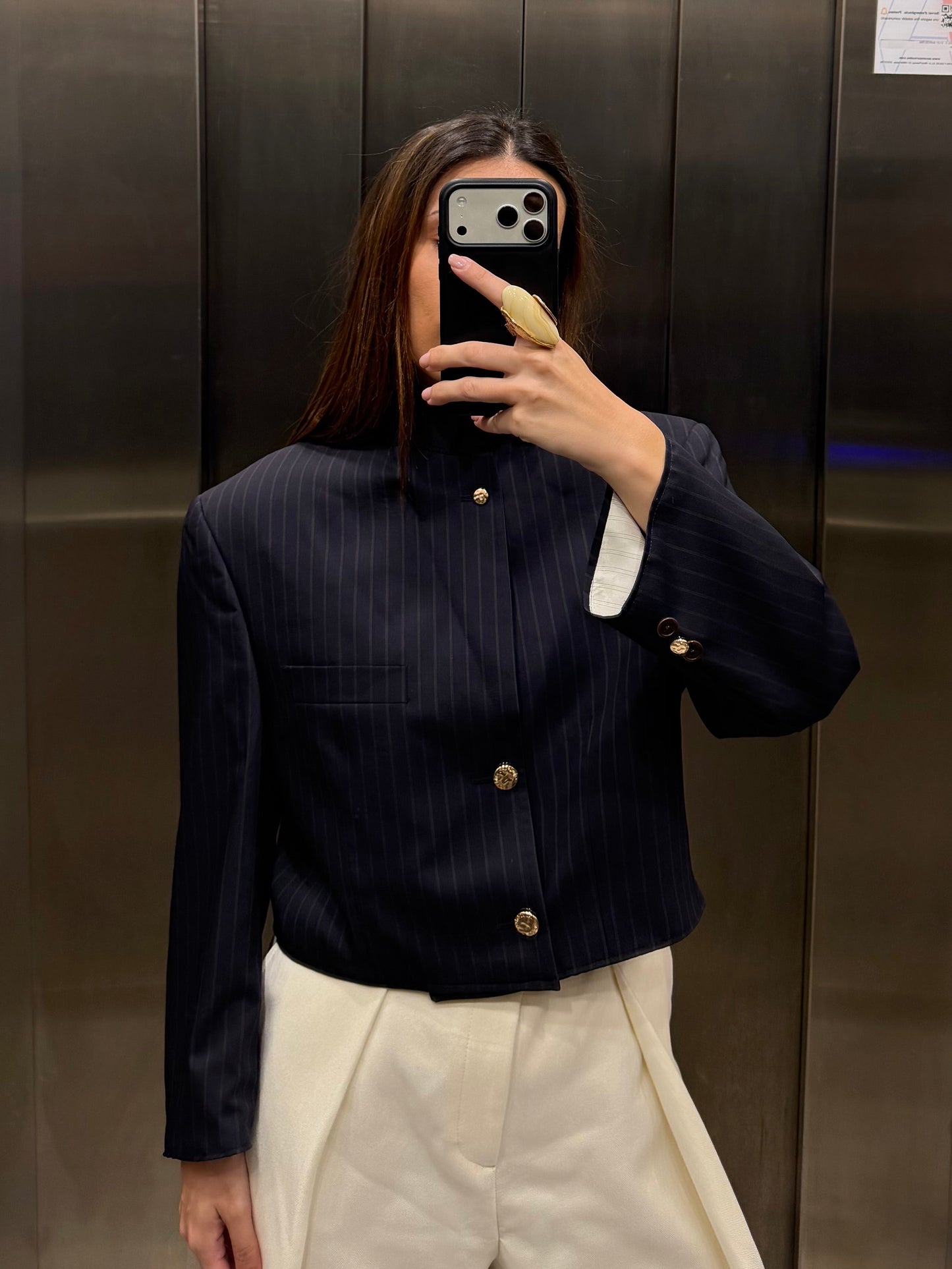 CROP GOLDEN BLAZER 065 vidalyestudio