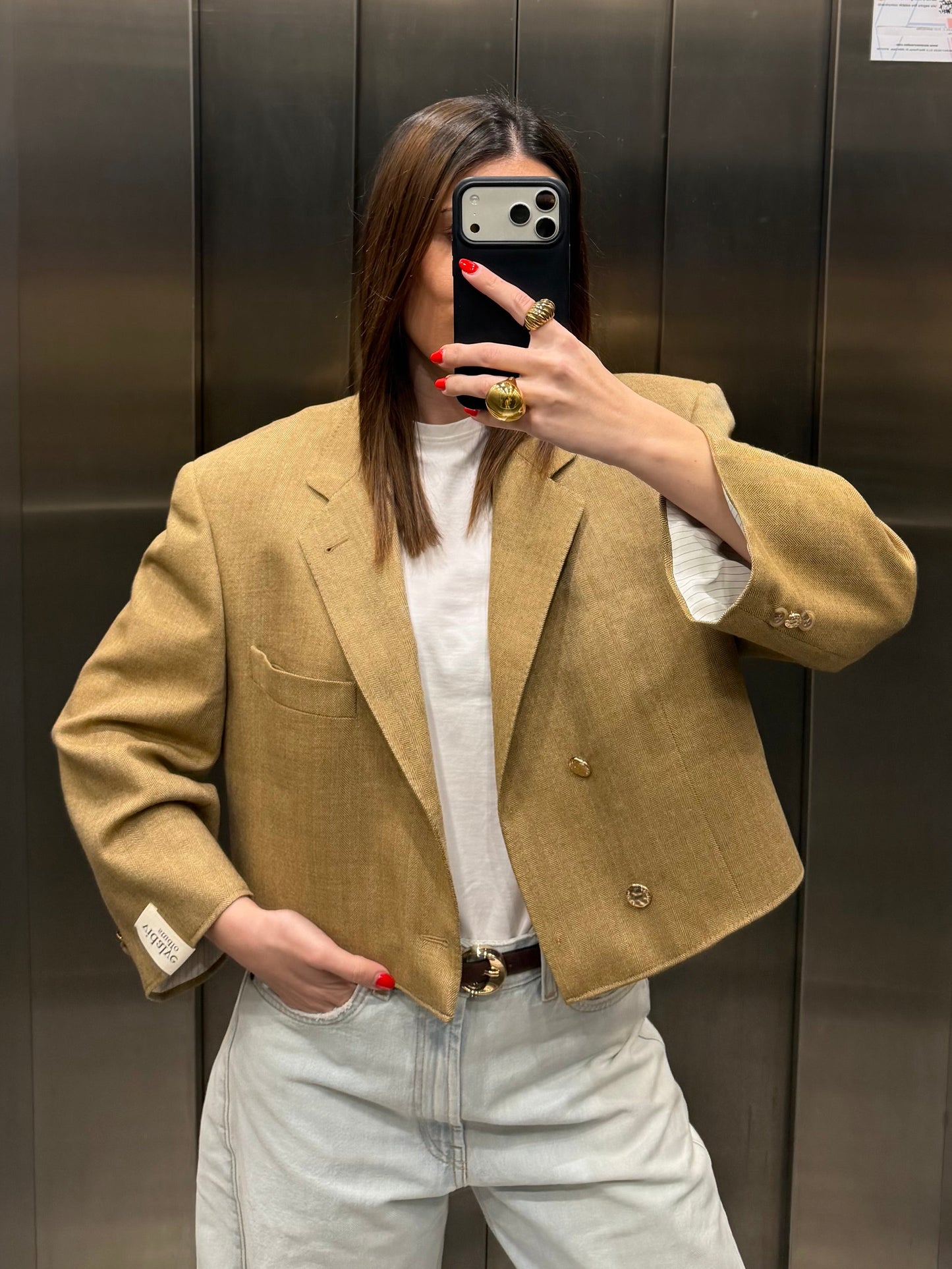 CROP GOLDEN BLAZER 032 vidalyestudio