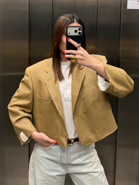 CROP GOLDEN BLAZER 032 vidalyestudio