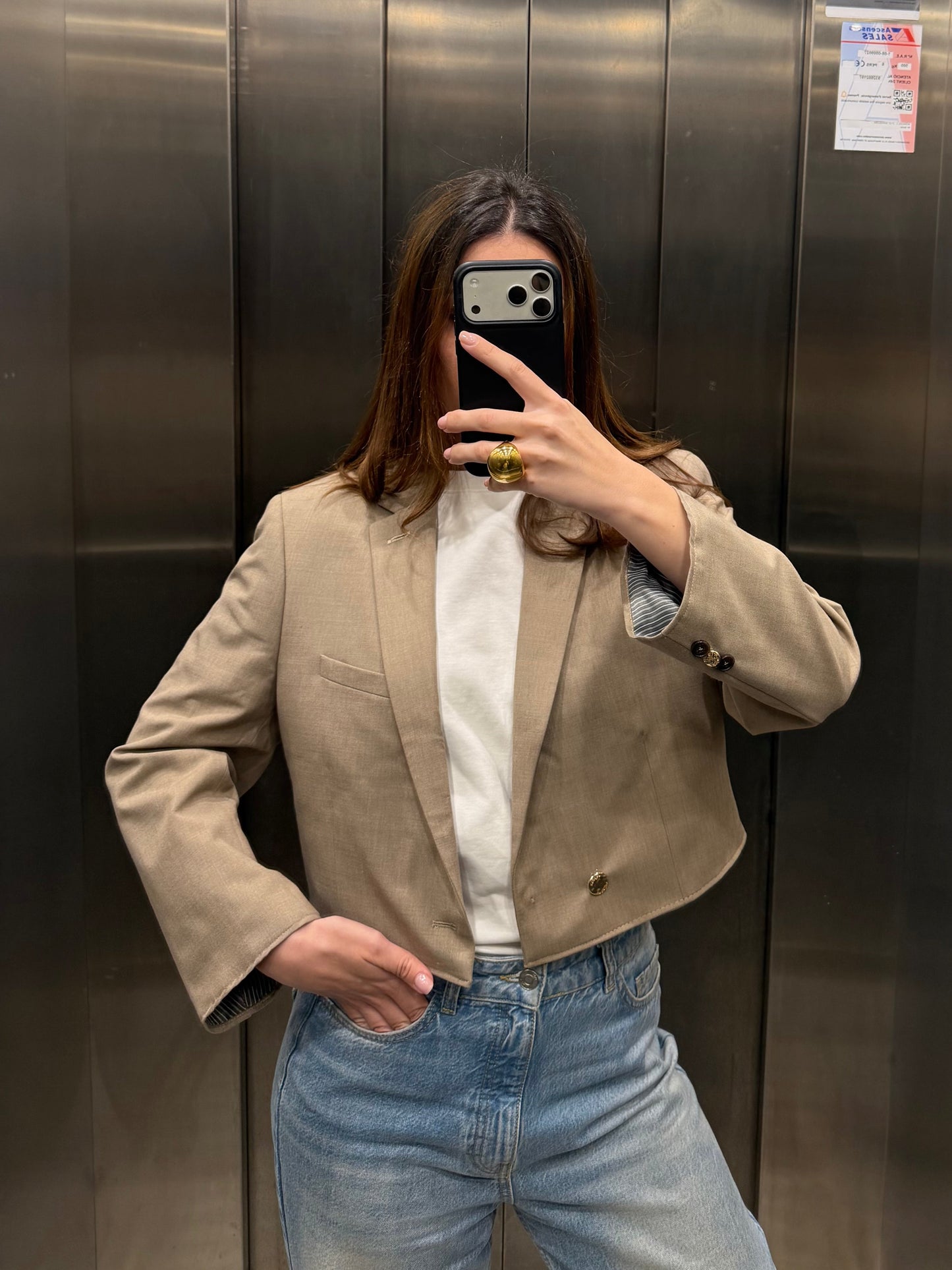CROP GOLDEN BLAZER 060 vidalyestudio
