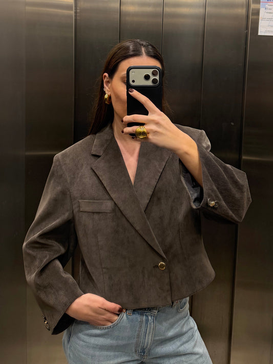 CROP GOLDEN BLAZER 049 vidalyestudio