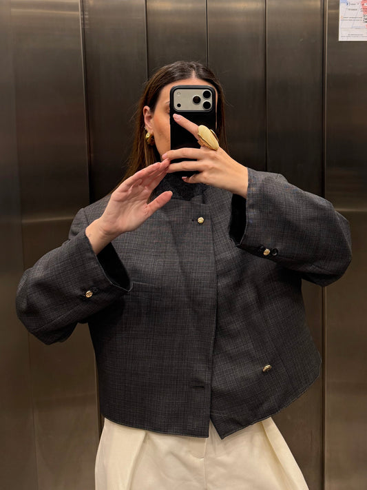 CROP LUXURY BLAZER LOEWE 002 vidalyestudio
