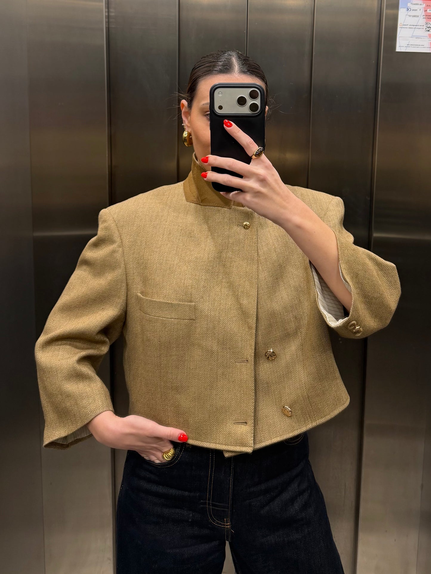 CROP GOLDEN BLAZER 017 vidalyestudio
