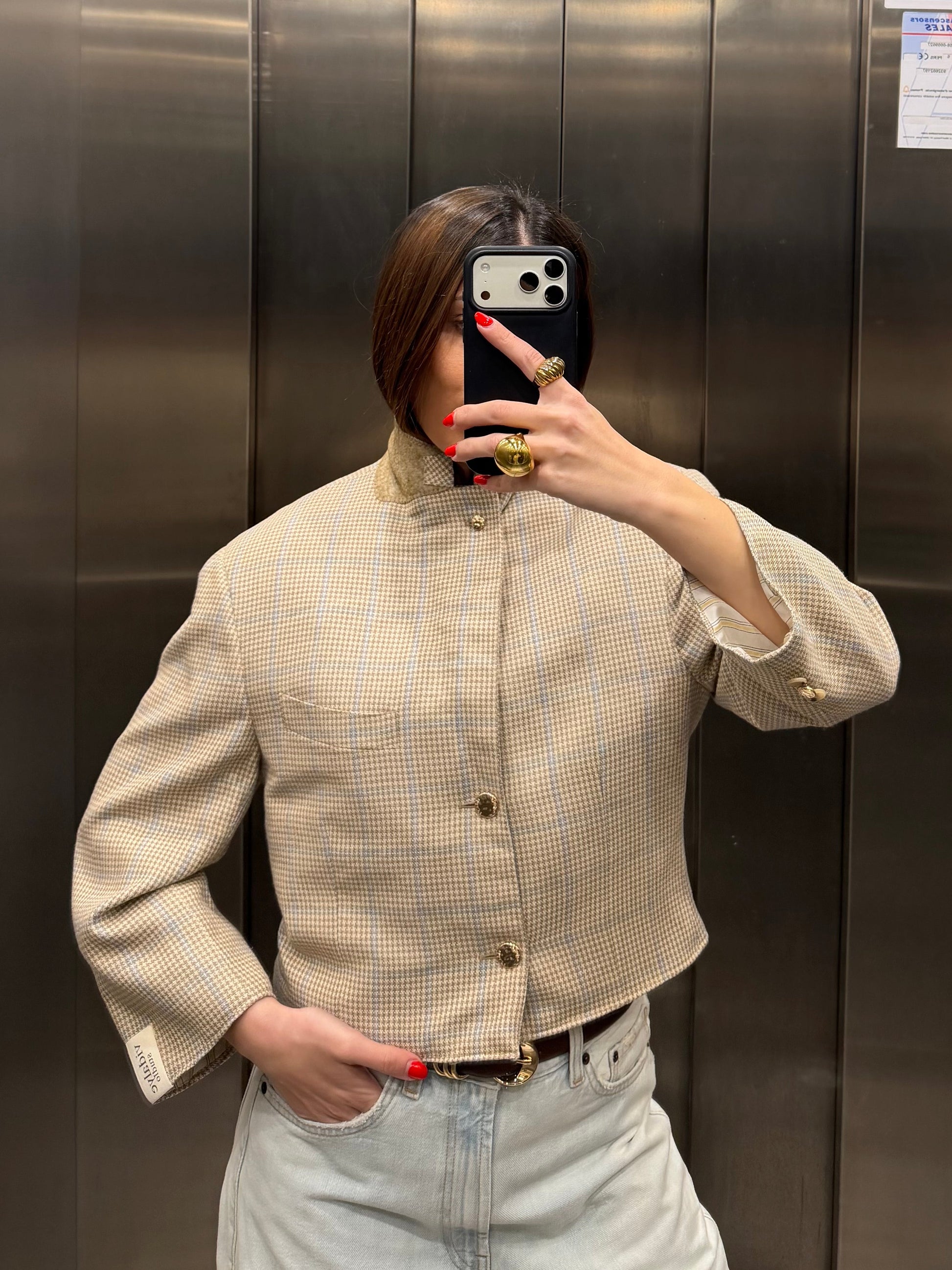 CROP GOLDEN BLAZER 031 vidalyestudio