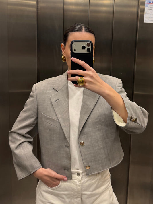 CROP GOLDEN BLAZER VALENTINO vidalyestudio