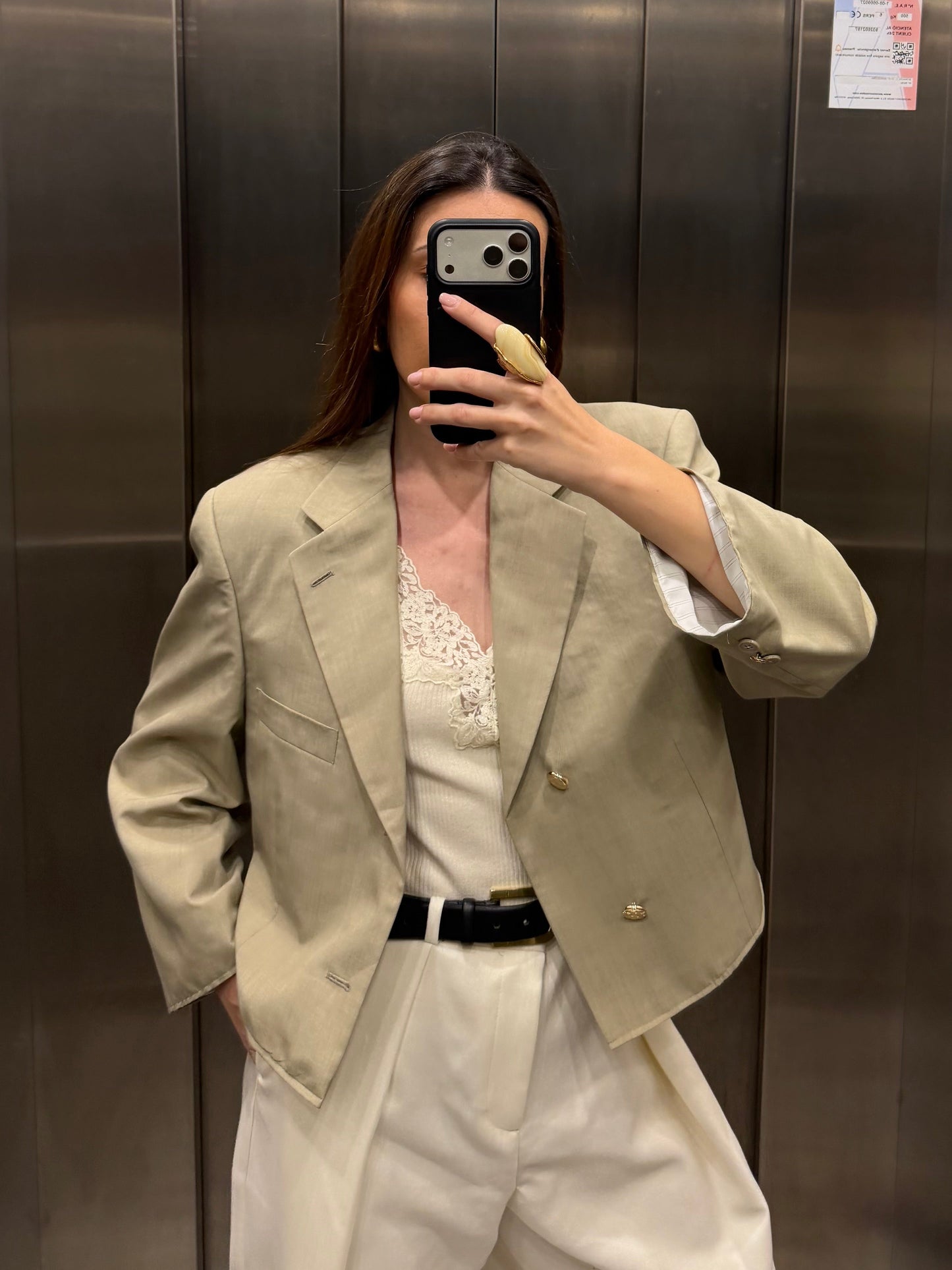CROP GOLDEN BLAZER 067 vidalyestudio