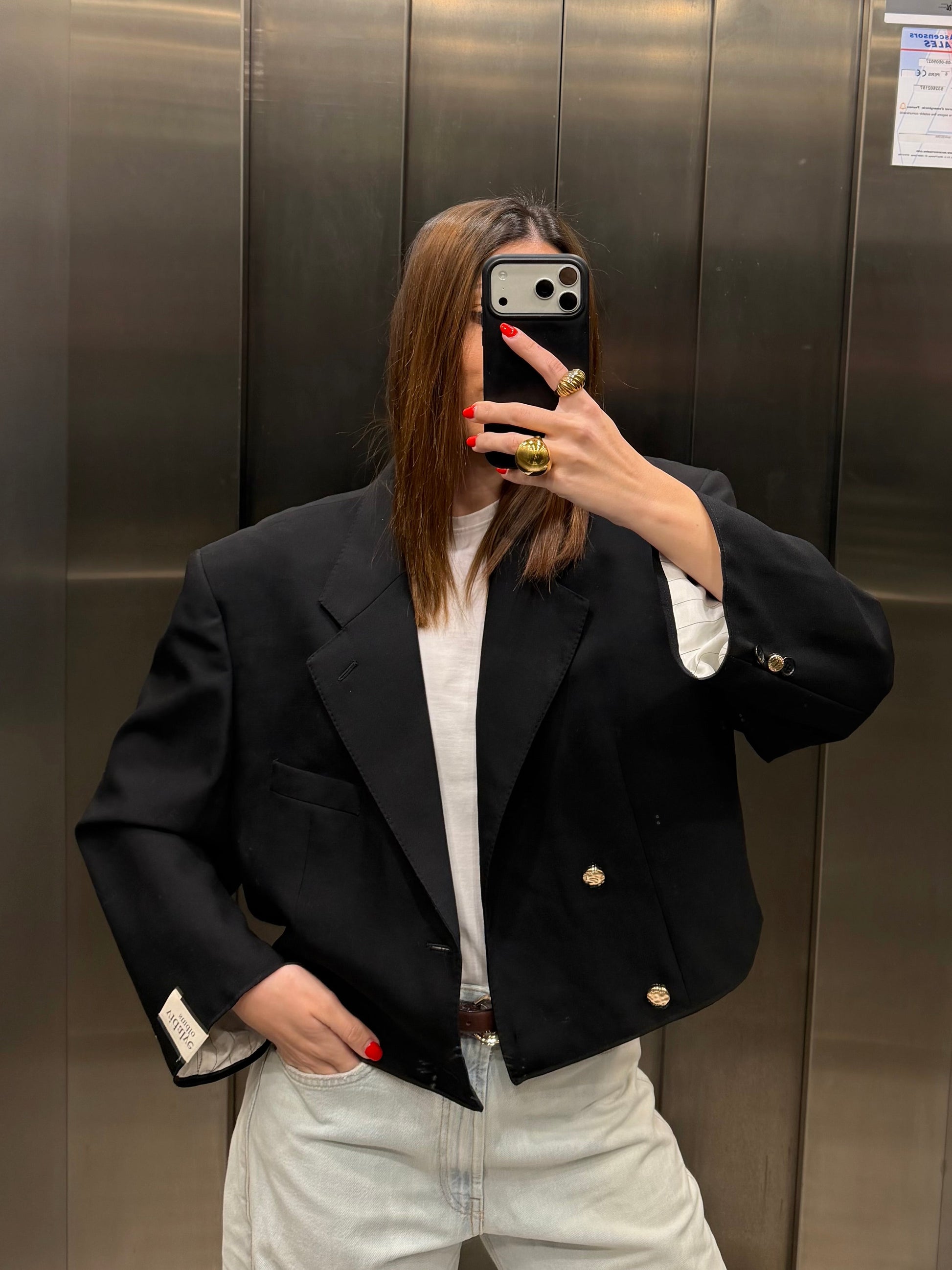 CROP GOLDEN BLAZER 025 vidalyestudio