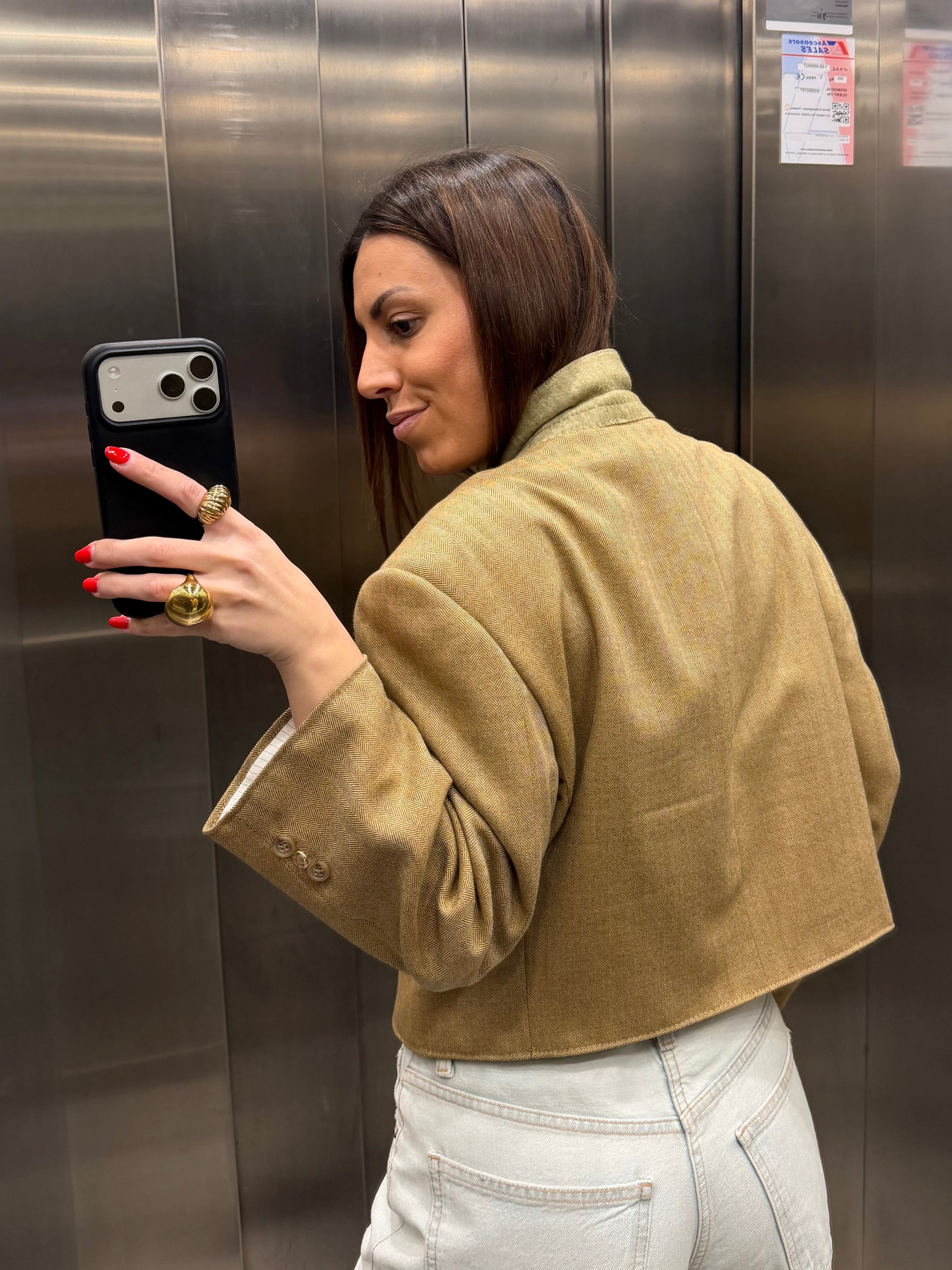 CROP GOLDEN BLAZER 032 vidalyestudio