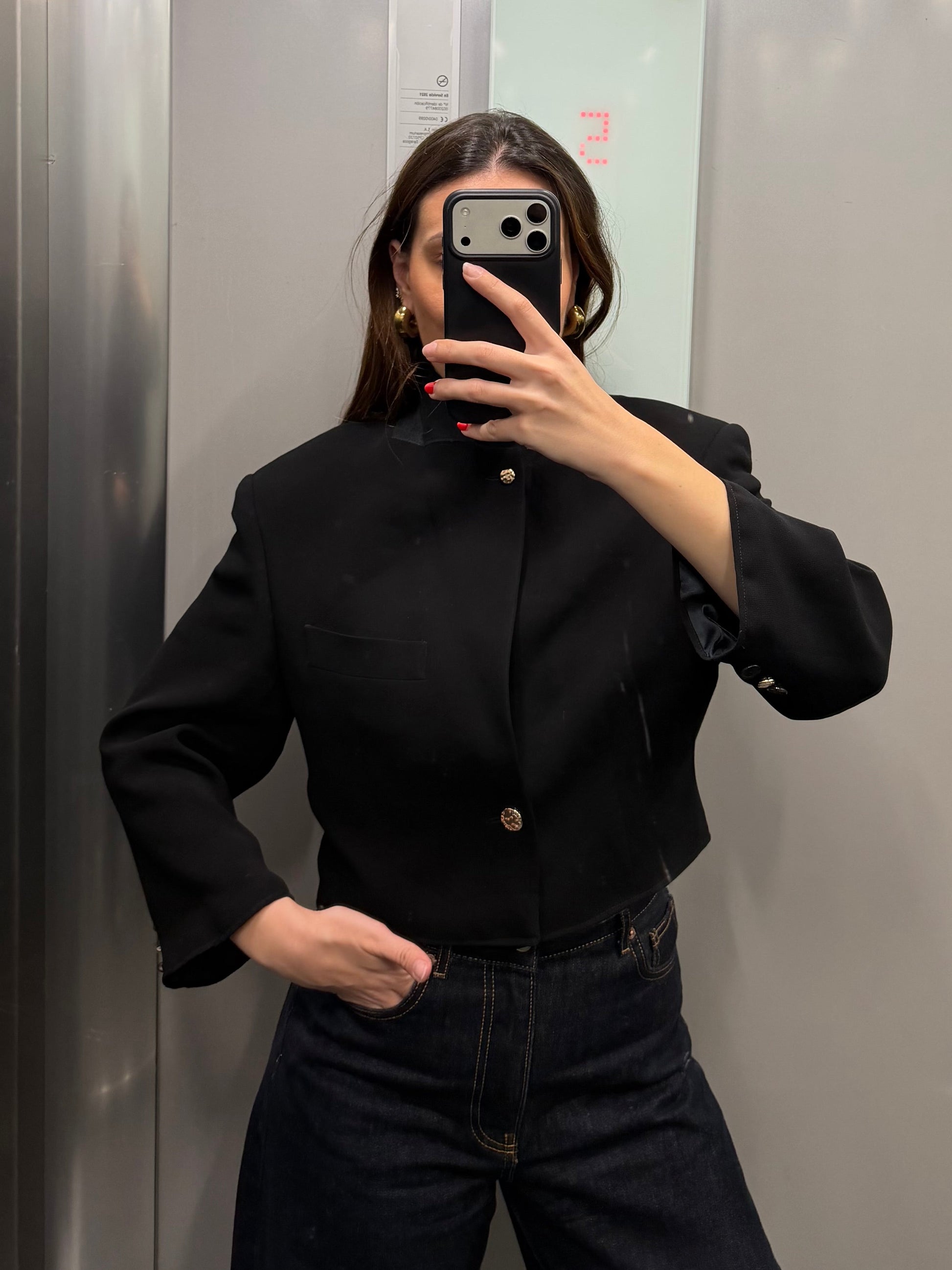 CROP GOLDEN BLAZER 040 vidalyestudio