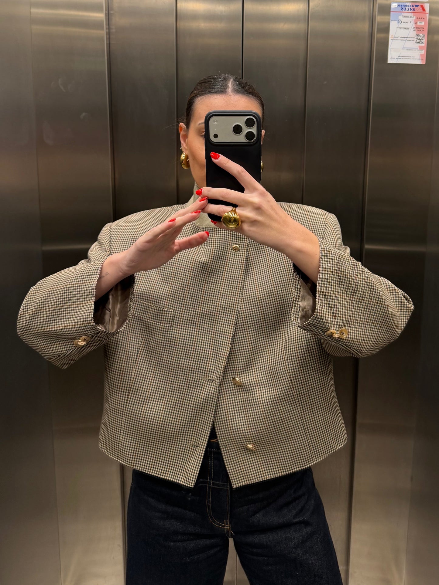 CROP GOLDEN BLAZER 023 vidalyestudio