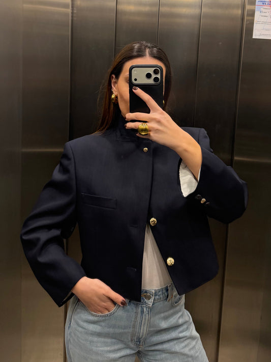 CROP GOLDEN BLAZER 048 vidalyestudio