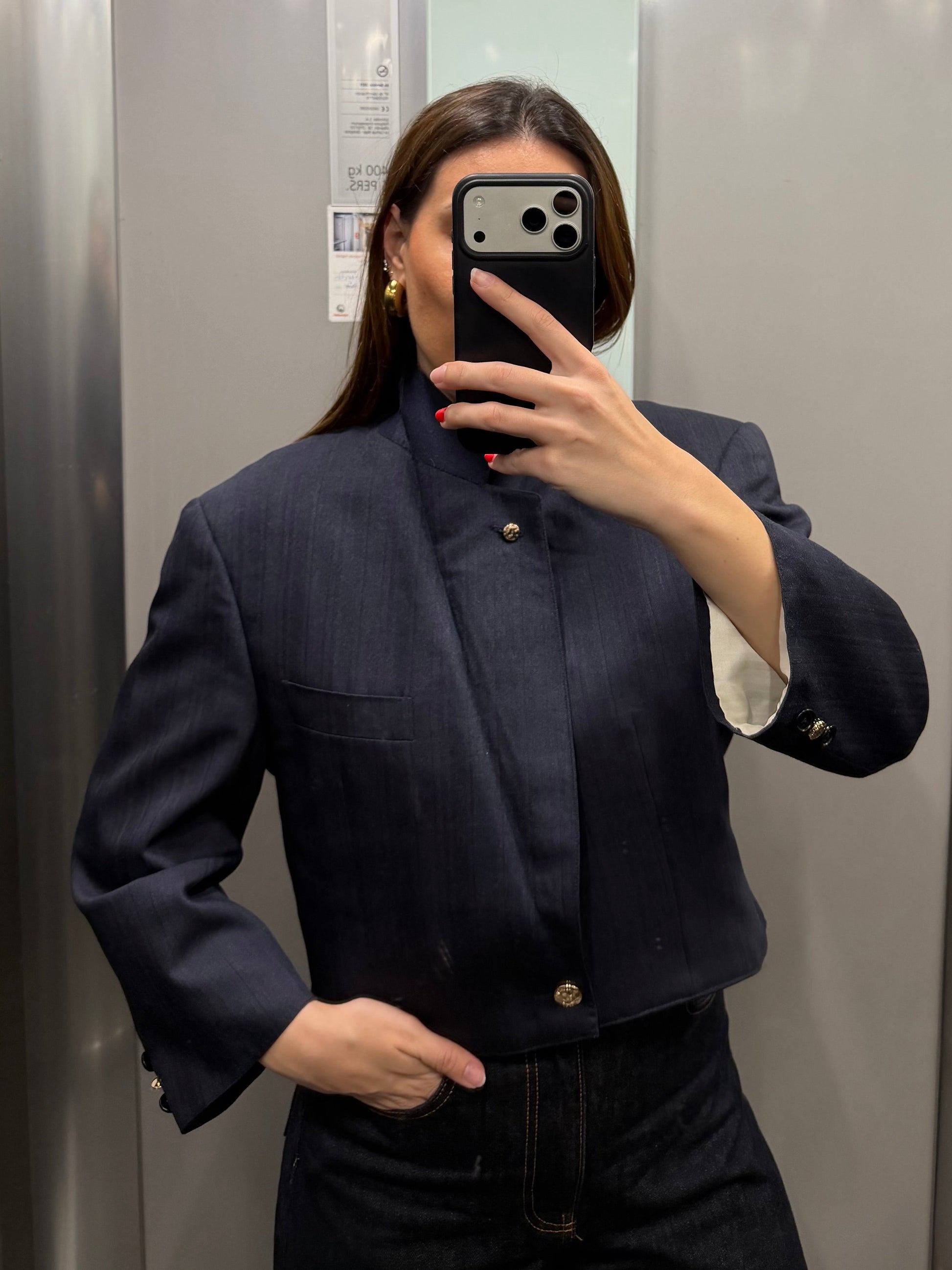CROP GOLDEN BLAZER 035 vidalyestudio