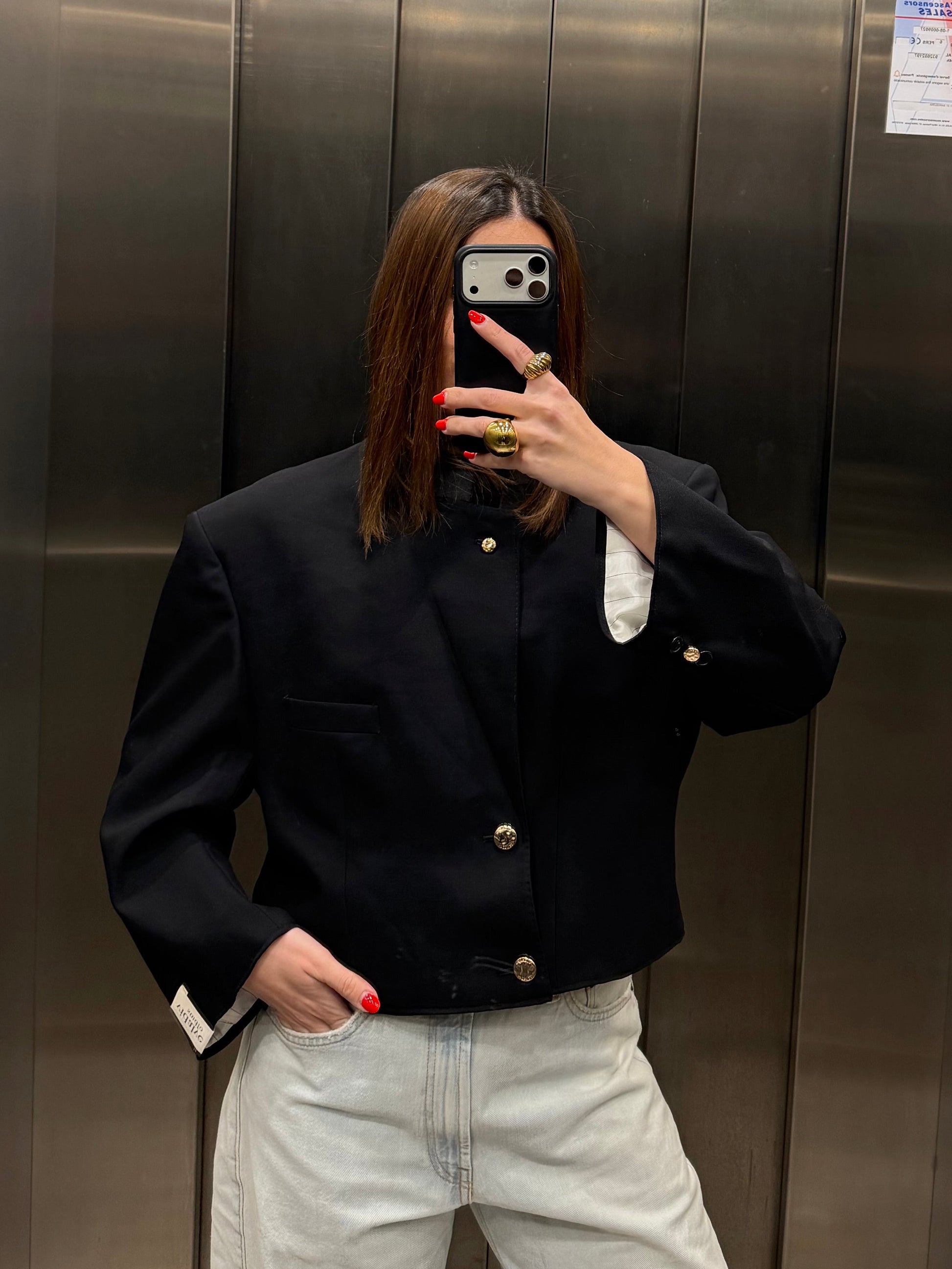 CROP GOLDEN BLAZER 025 vidalyestudio