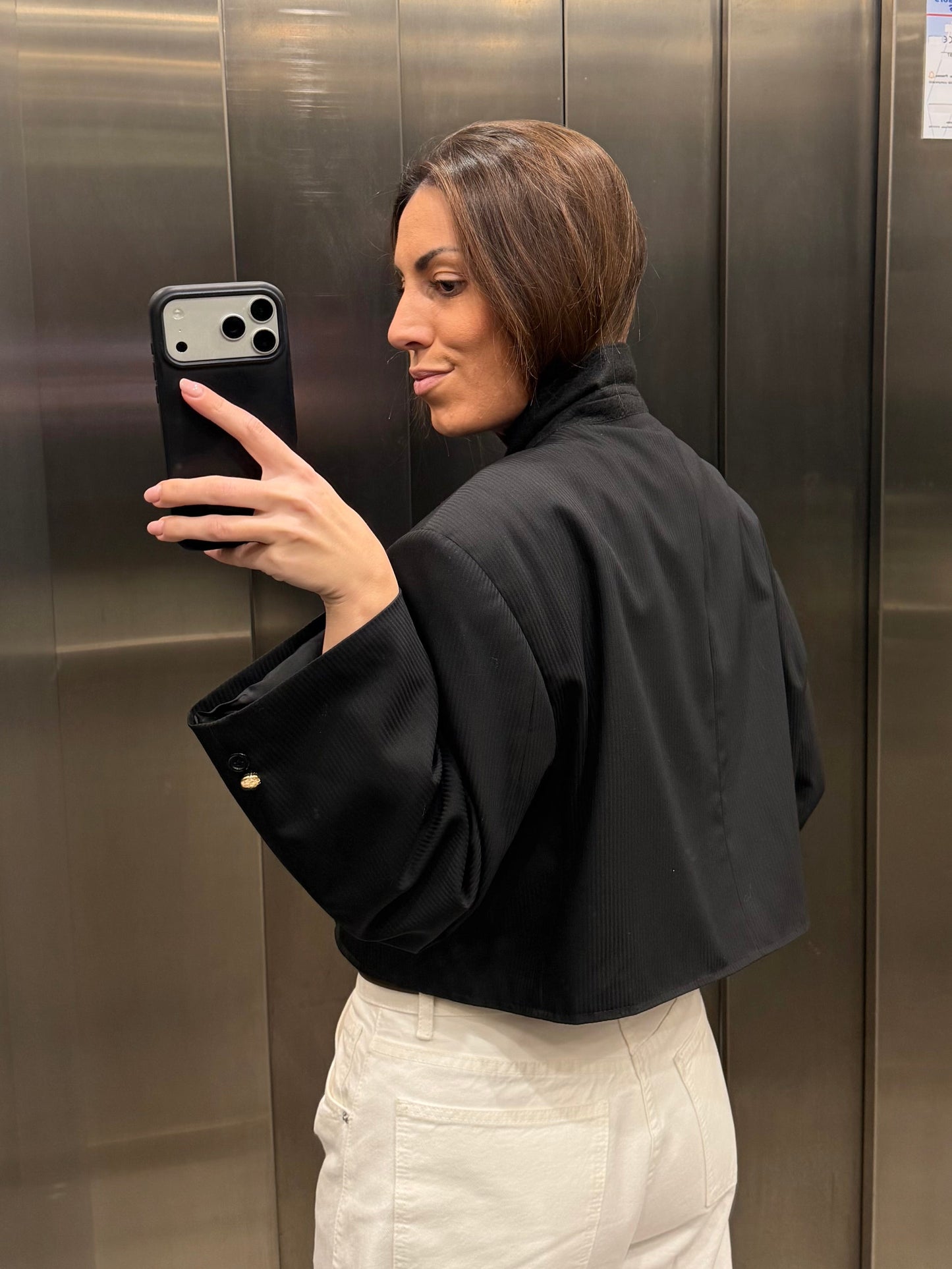 CROP GOLDEN BLAZER 002 vidalyestudio