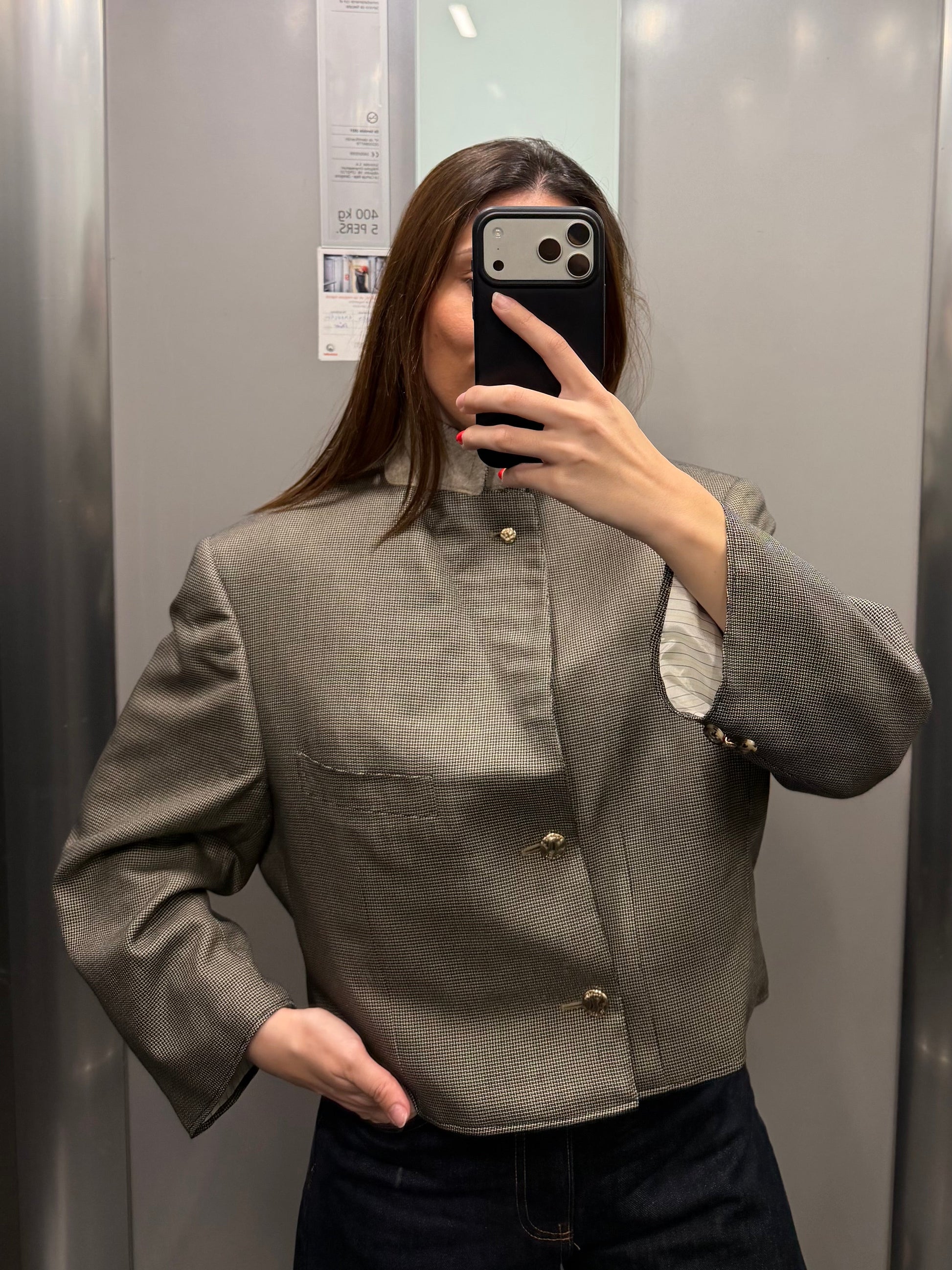 CROP LUXURY BLAZER LOEWE vidalyestudio