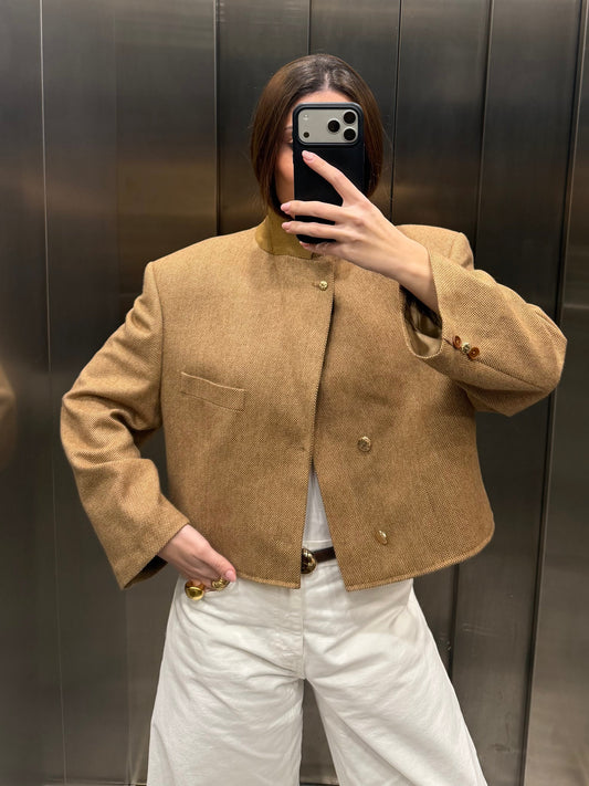 CROP GOLDEN BLAZER 005 vidalyestudio
