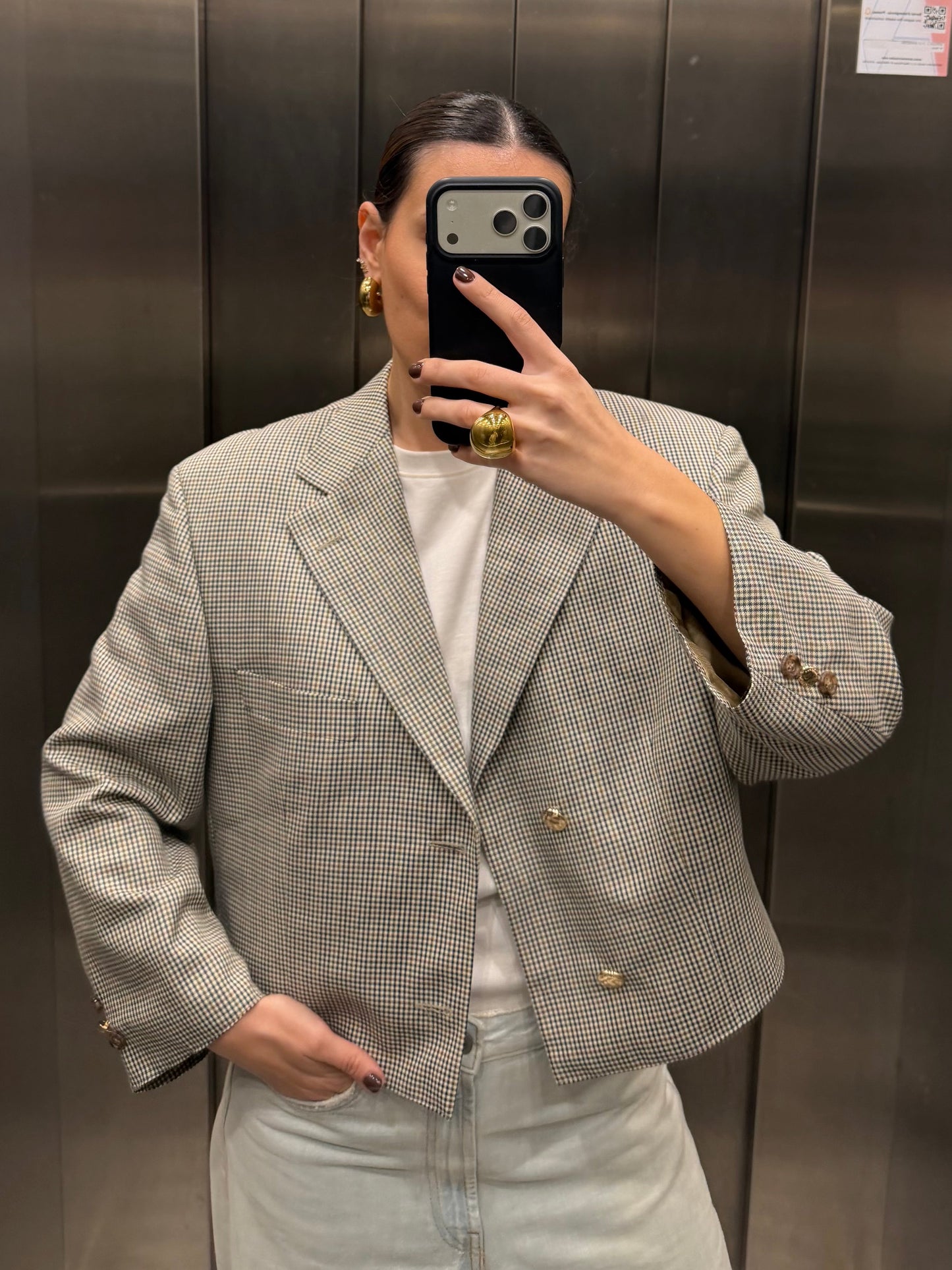 CROP GOLDEN BLAZER 044 vidalyestudio